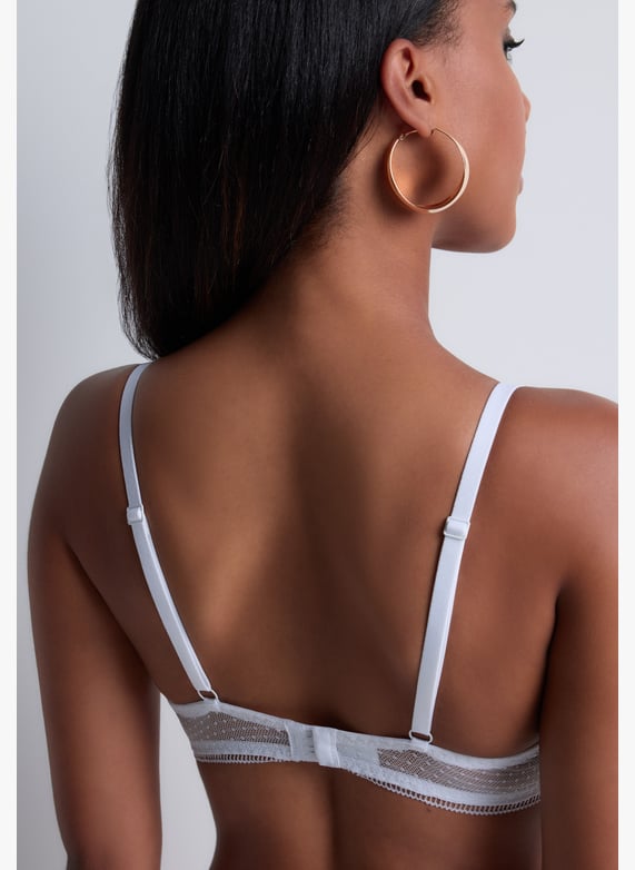 A la Folie kohl black underwired triangle bra | White by AUBADE A la Folie kohl black underwired triangle bra White