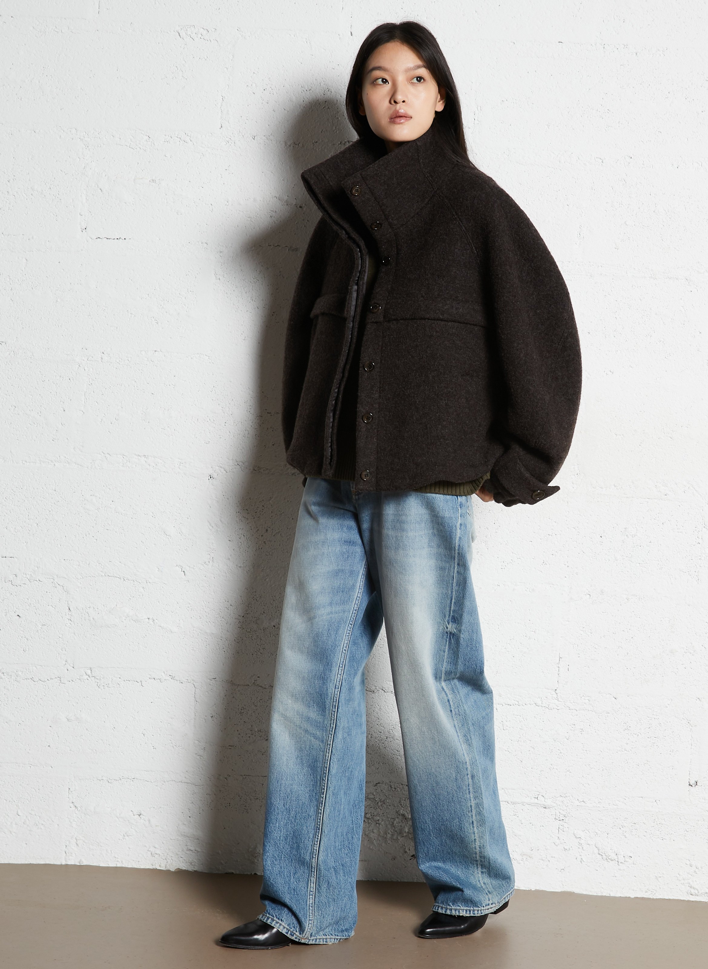 Oversize-Wolljacke LAURENCE BRAS Braun