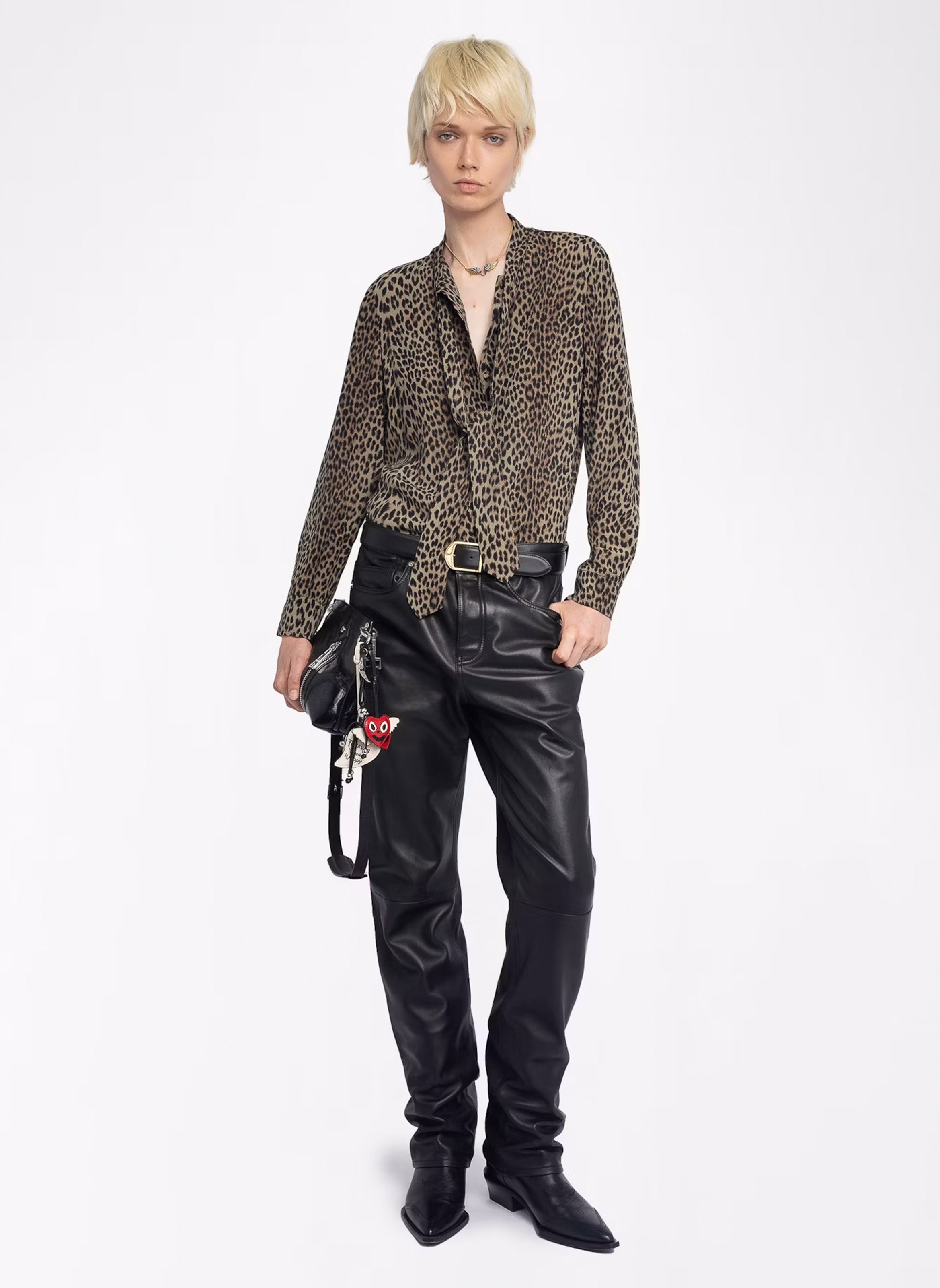 Chemise en satin imprimé ZADIG&VOLTAIRE Vert