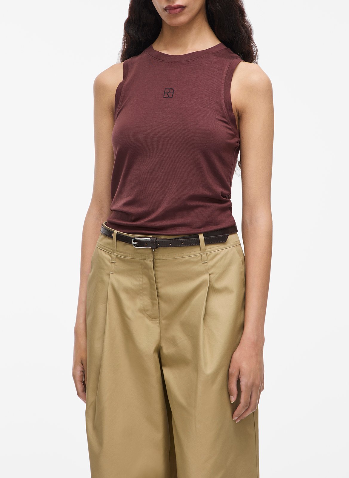 Tee-shirt col rond ROUGE EDIT Marron