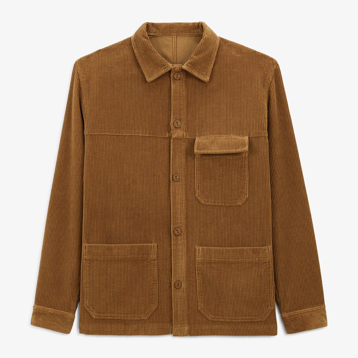 Corduroy utility jacket SERGE BLANCO Brown