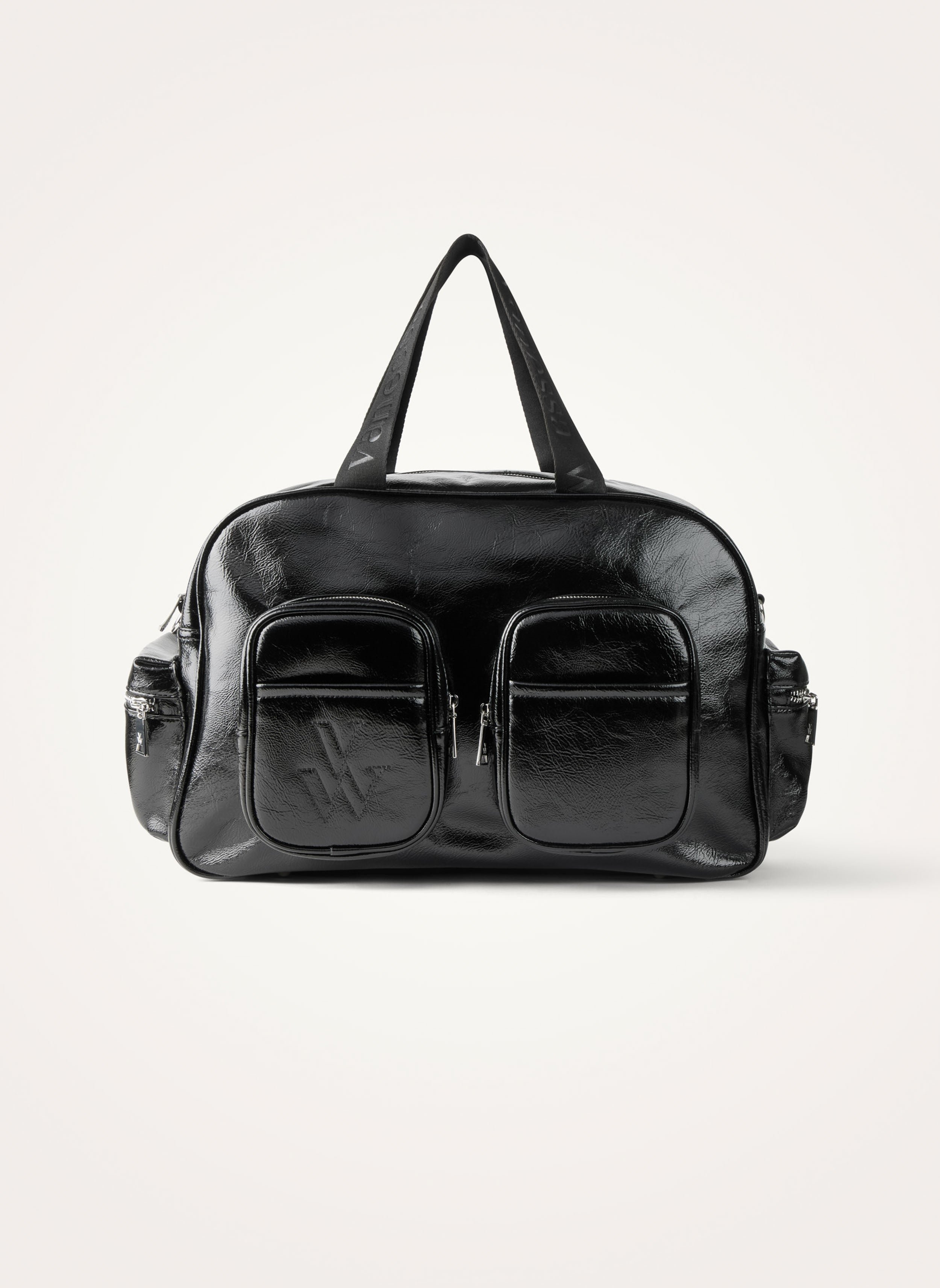 Sac bowling oversize verni VANESSA WU Noir