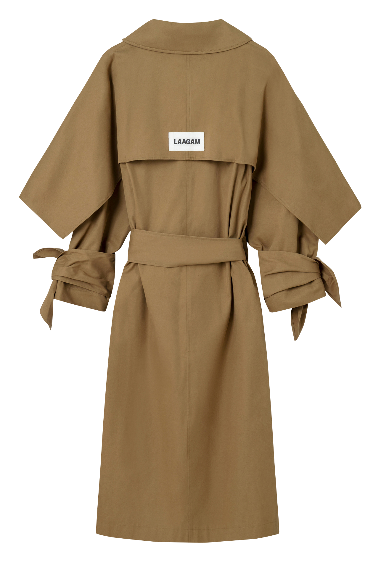 Cotton gabardine straight-cut trench LAAGAM Beige