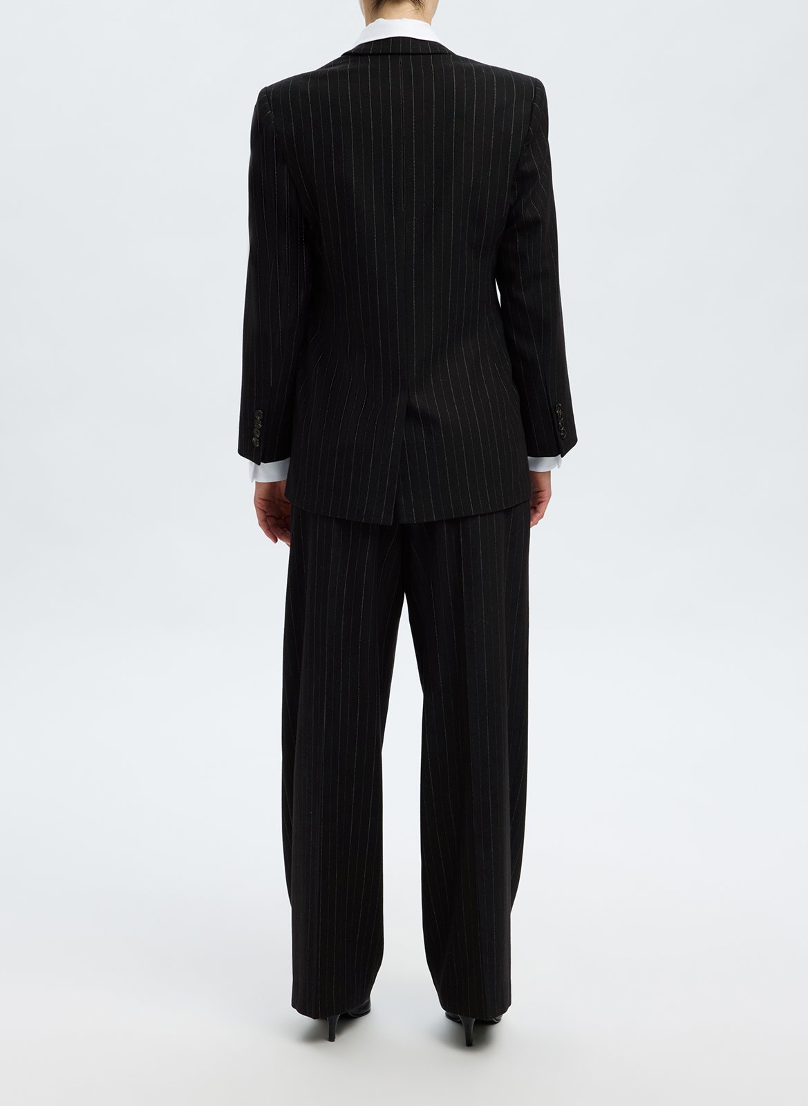 Veste tailleur structurée à rayures SELECTED Noir