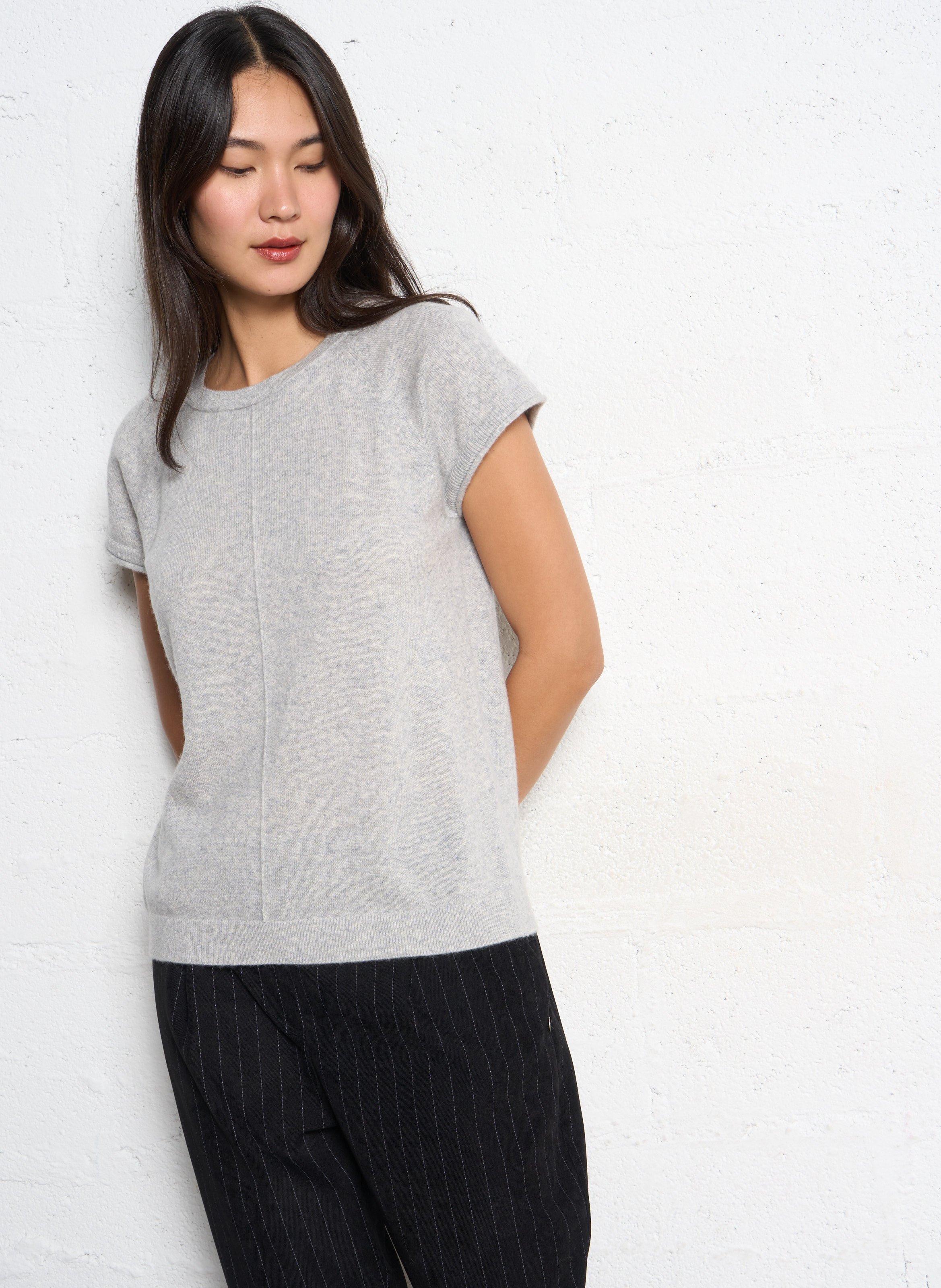 Pull oversize en cachemire MAISON 123 Gris
