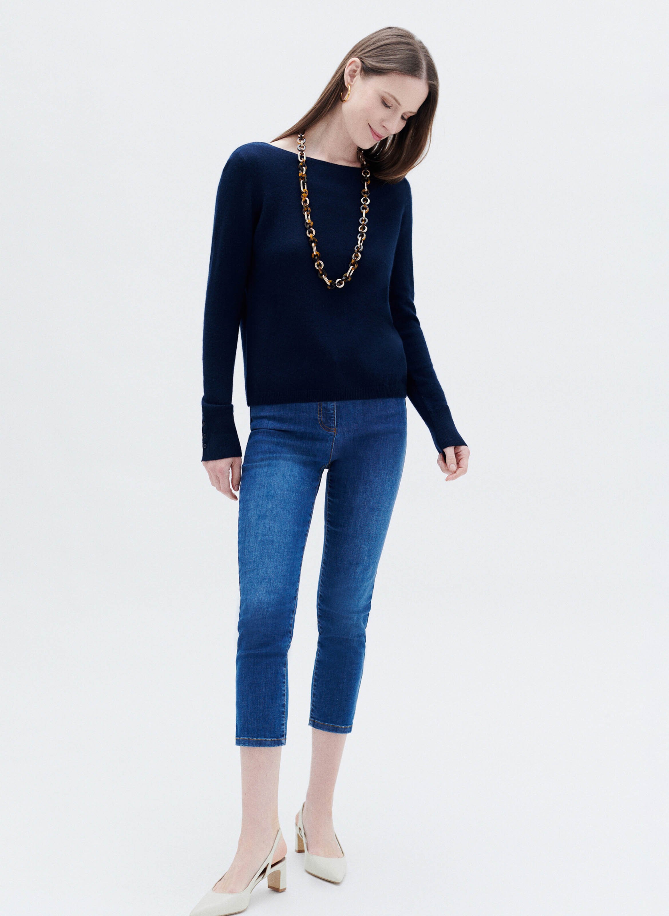 Straight boat-neck sweater CAROLL Blue