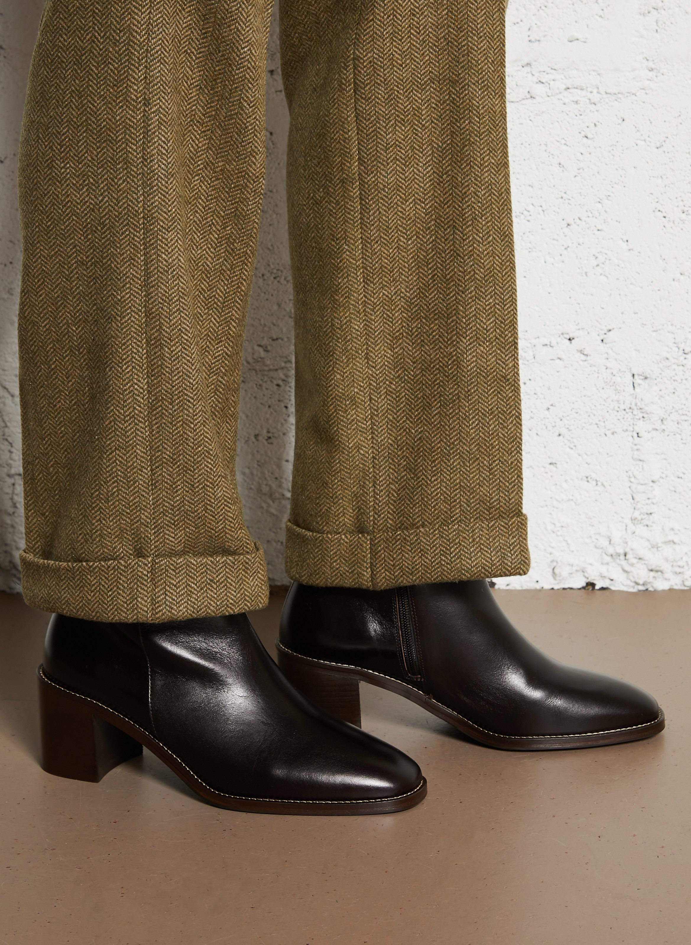 Bottines à talons en cuir  BOBBIES Marron