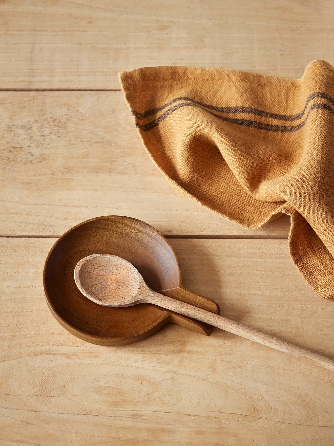 Acacia wood spoon rest CYRILLUS Brown