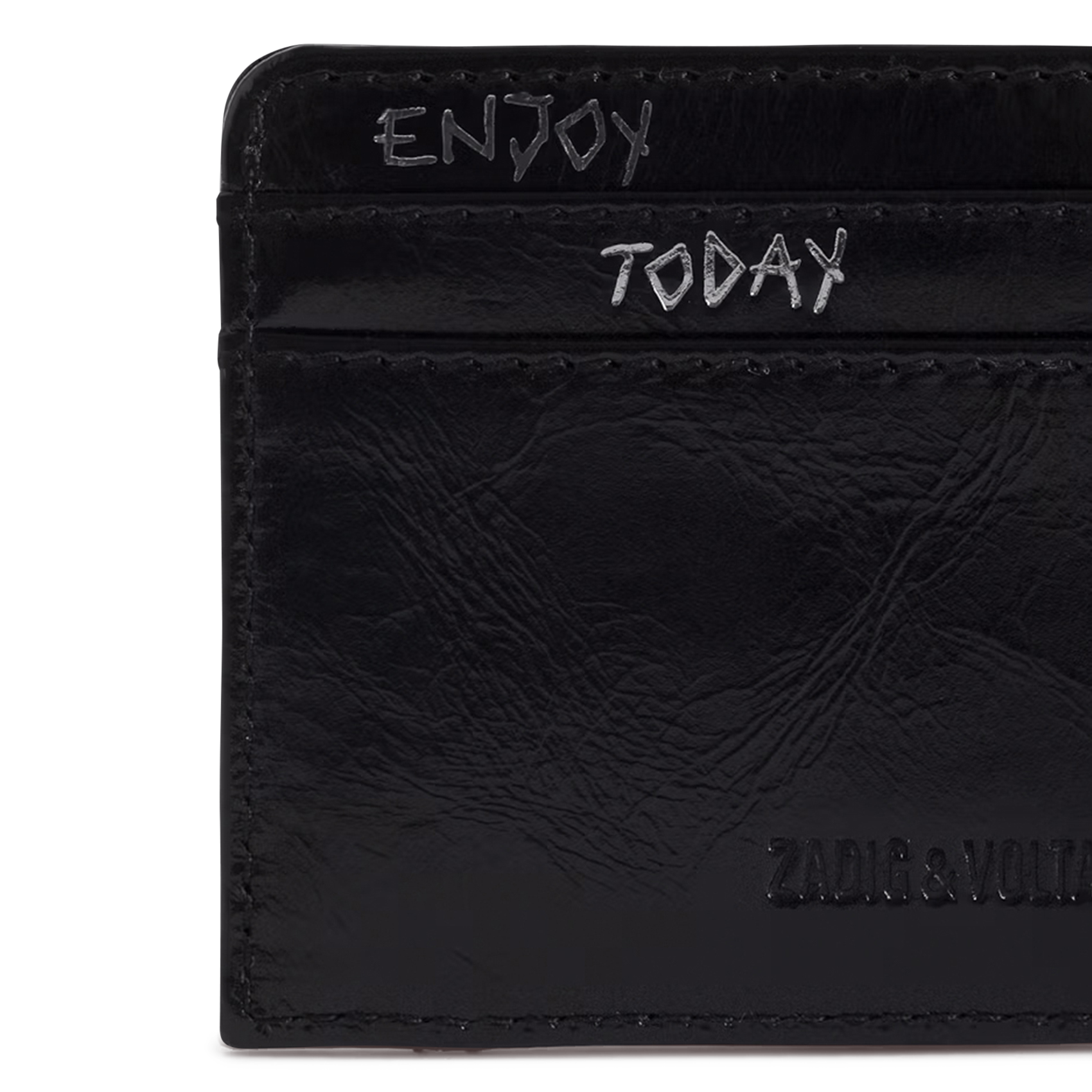 Porte-cartes en cuir ZADIG&VOLTAIRE Noir