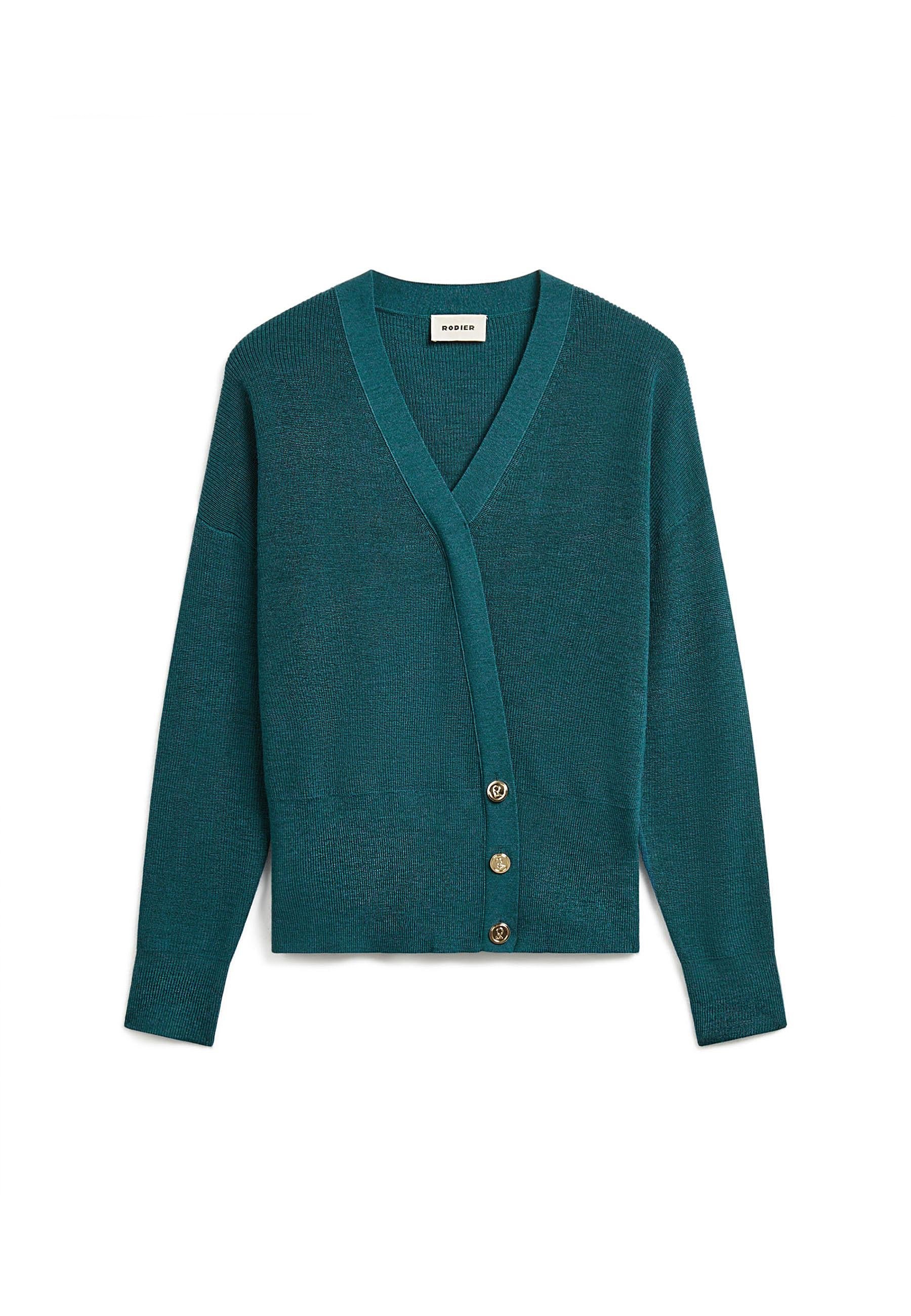 Merino wool trompe l'oeil sweater RODIER Blue