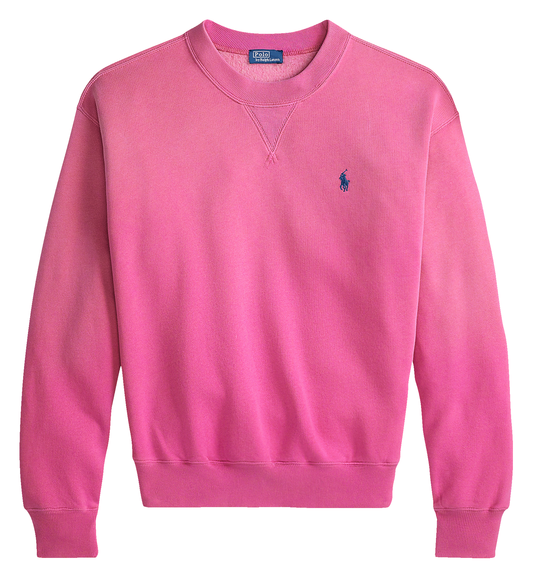 Loose-fit round-neck cotton-blend embroidered sweatshirt POLO RALPH LAUREN Pink