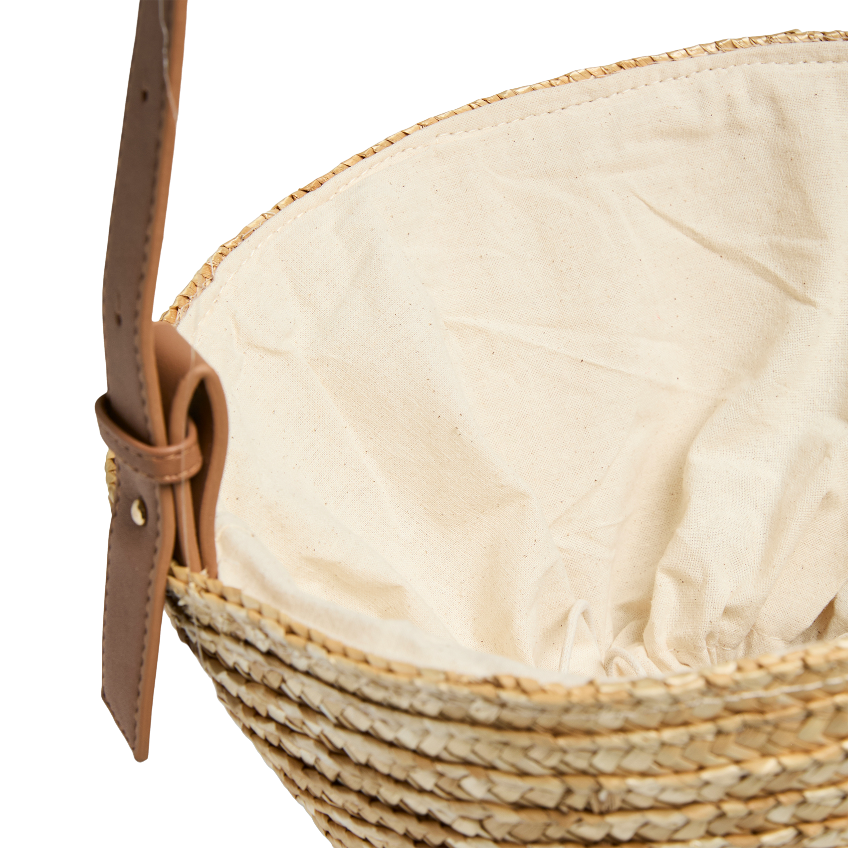 Straw shoulder bag PIECES Green