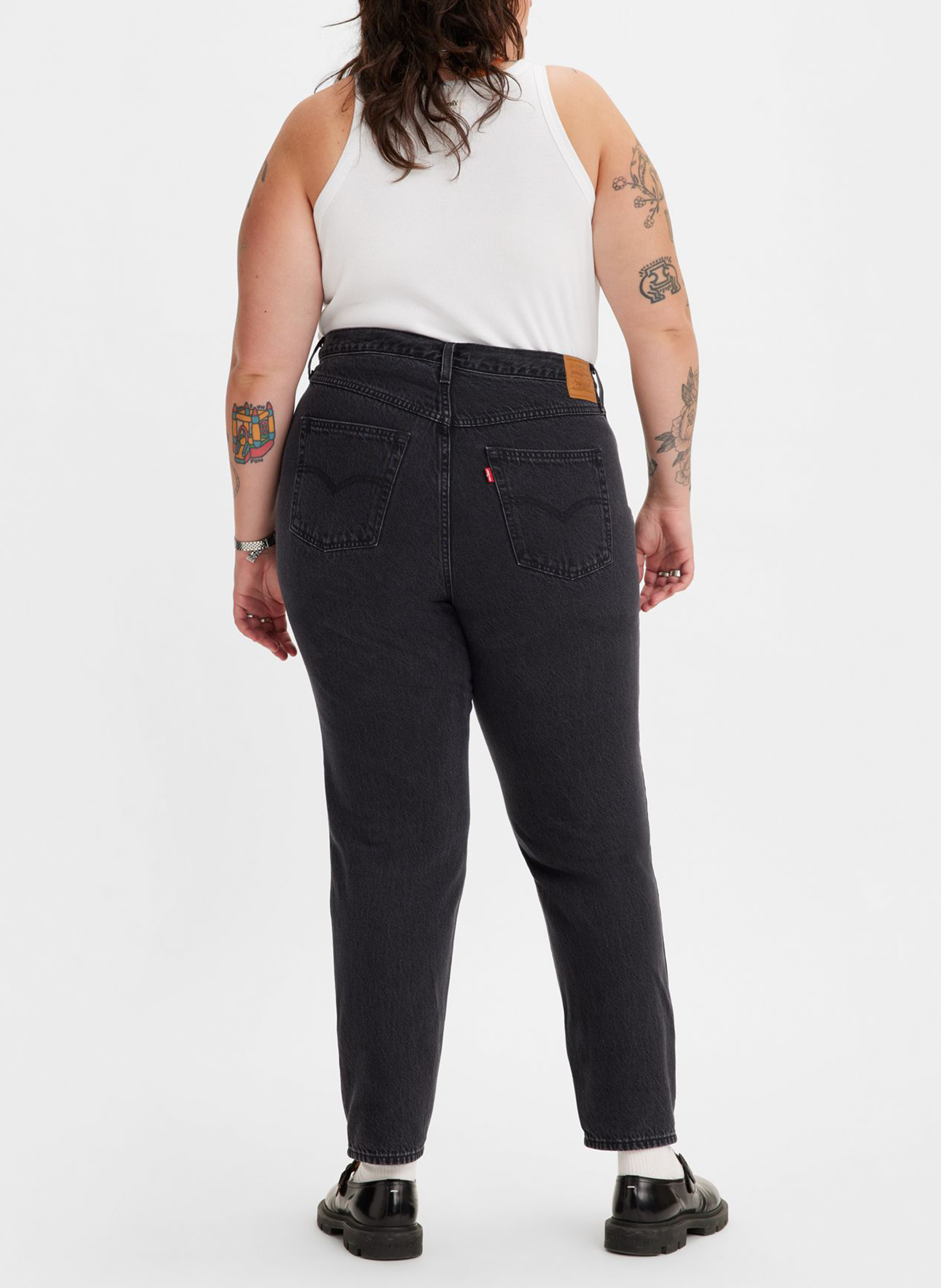 Cotton mom jeans LEVI'S Black