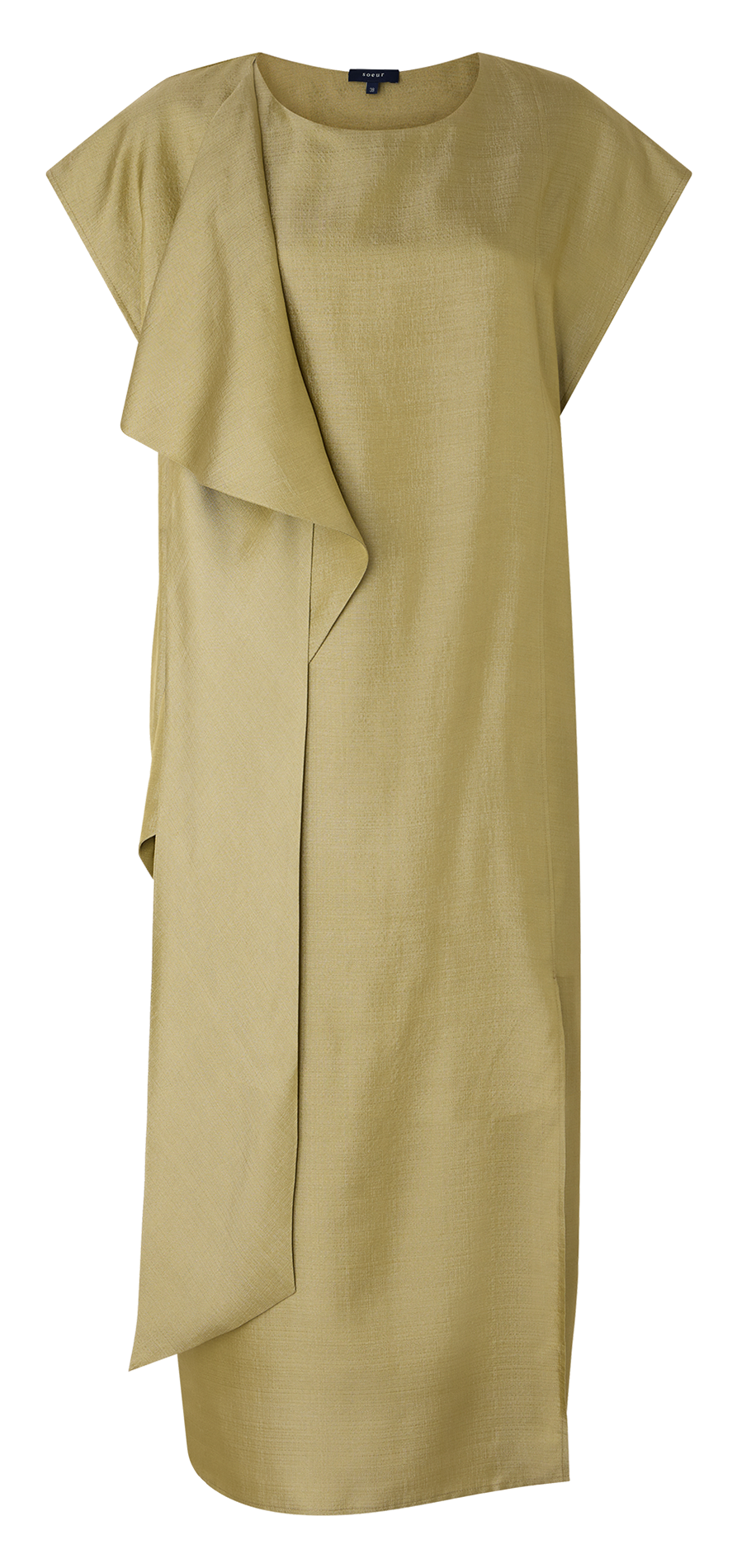 <div>Ruimvallende zijden sjaaljurk</div> SOEUR Groen