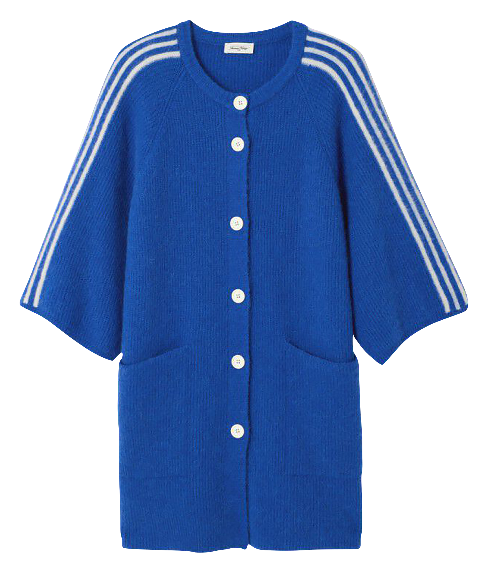 Gerade geschnittene Strickjacke mit Rundhalsausschnitt AMERICAN VINTAGE