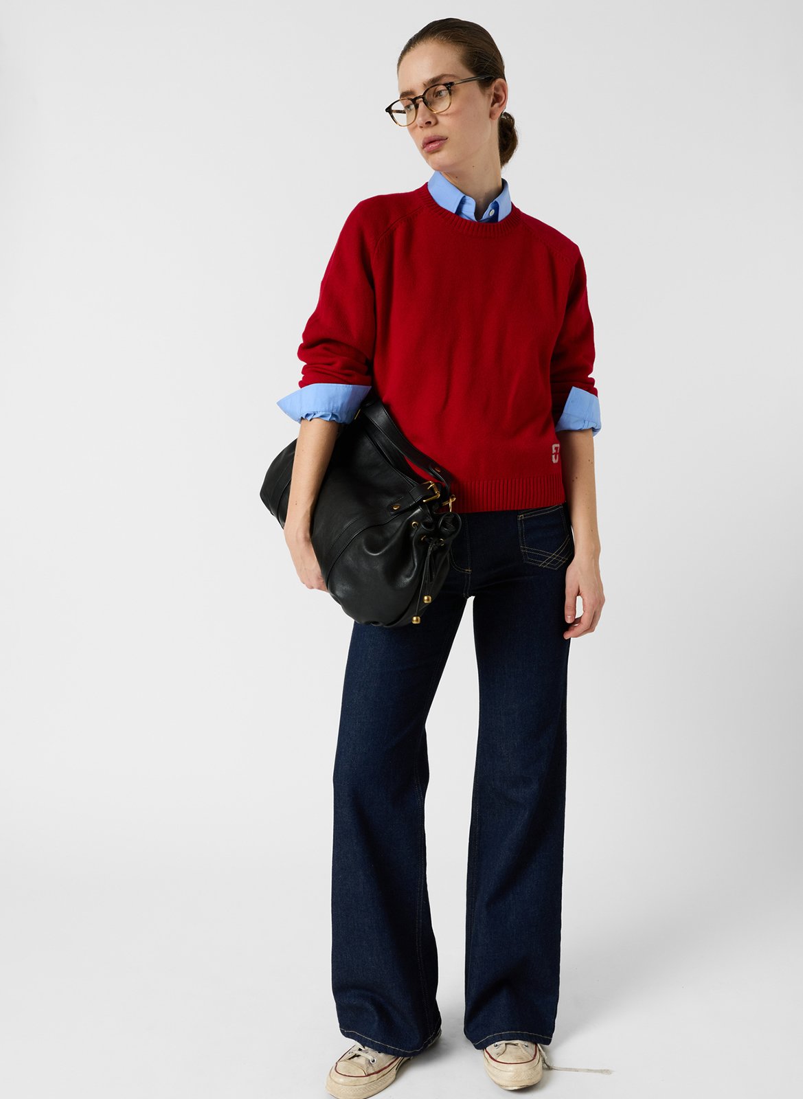 Straight round-neck wool sweater GERARD DAREL Red