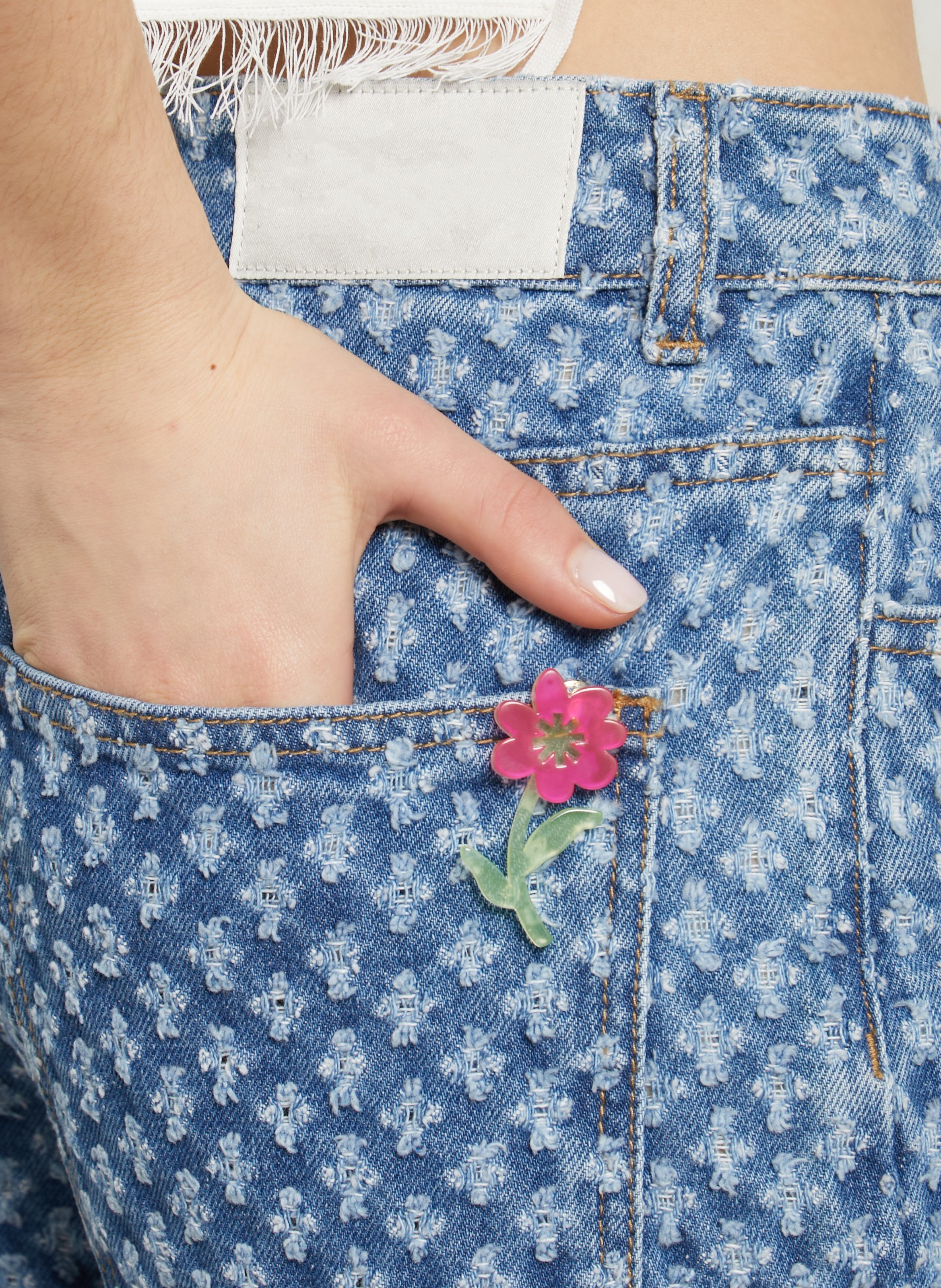 Resin and brass brooch DES PETITS HAUTS Golden