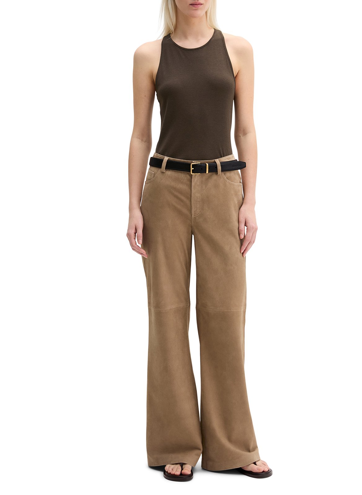 Ärmelloses Top mit Rundhalsausschnitt MARC O'POLO Braun