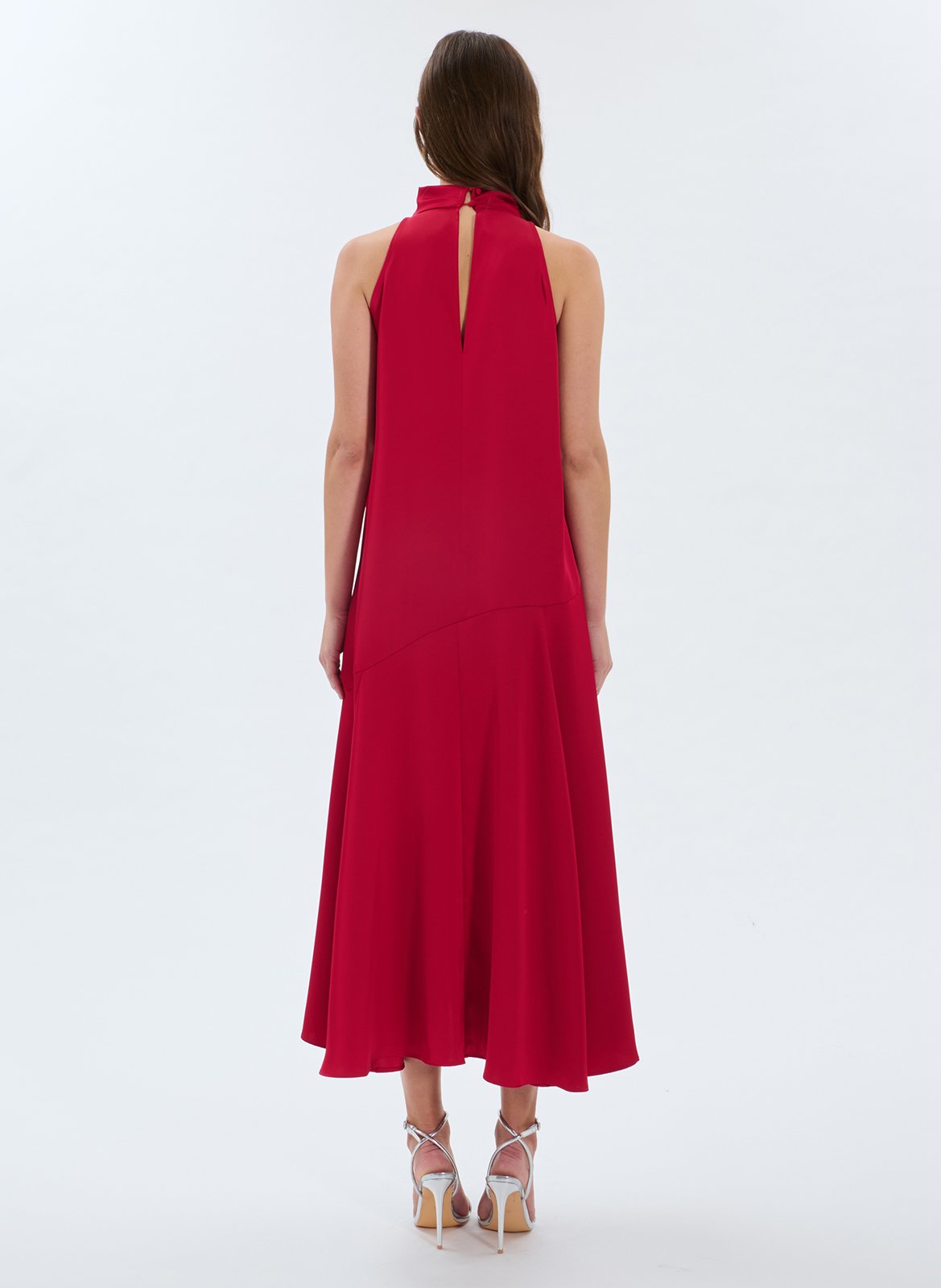 Robe longue évasée ZAPA Rouge