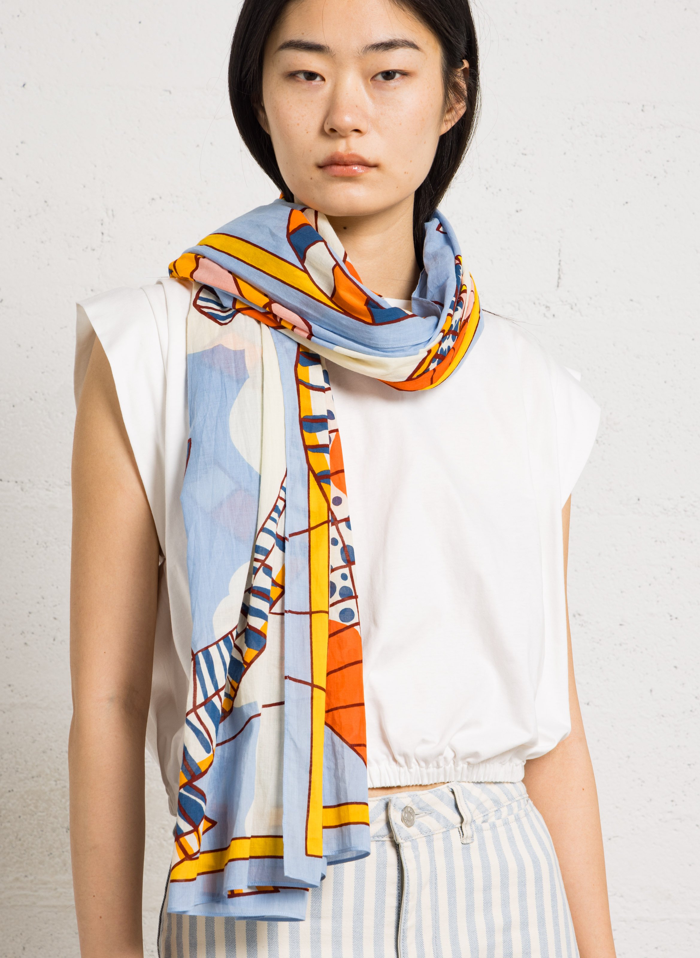 Tuch mit Tierdruck aus Baumwolle INOUI EDITIONS