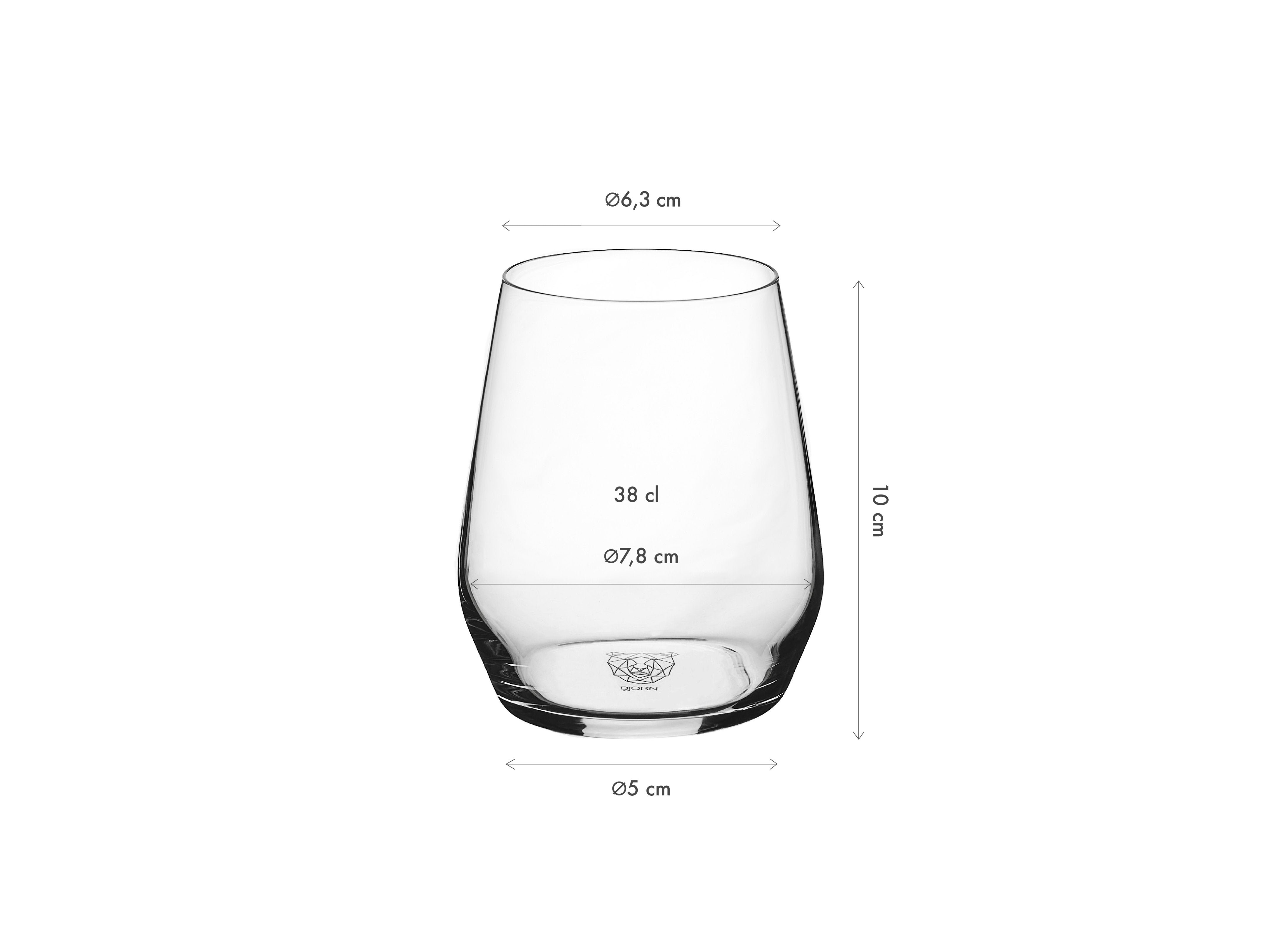 Gobelet 38cl lagom - 6 pièces BJORN Transparent