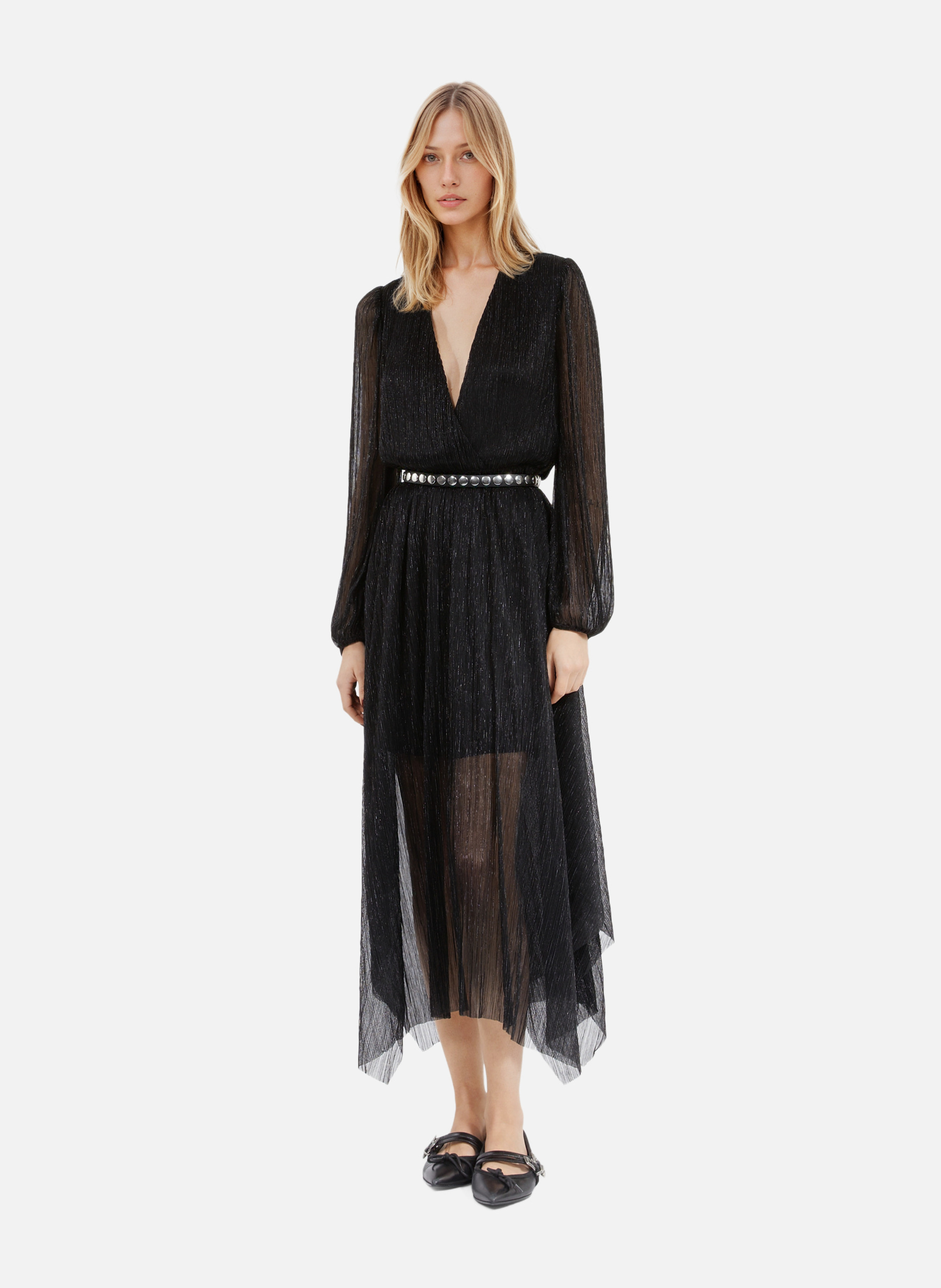 Ceinture fine en cuir THE KOOPLES Noir