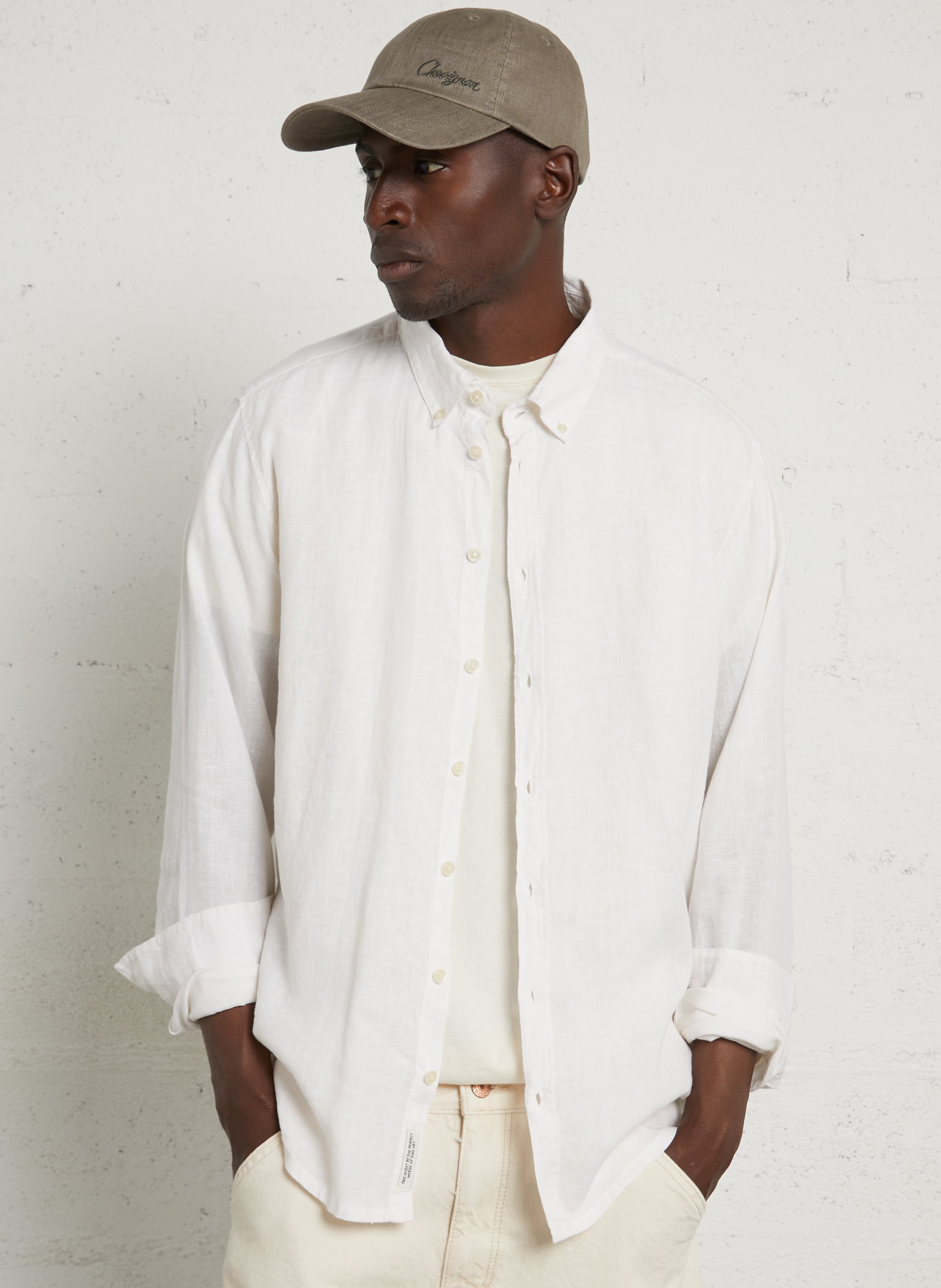 Chemise col classique en lin mélangé CASUAL FRIDAY