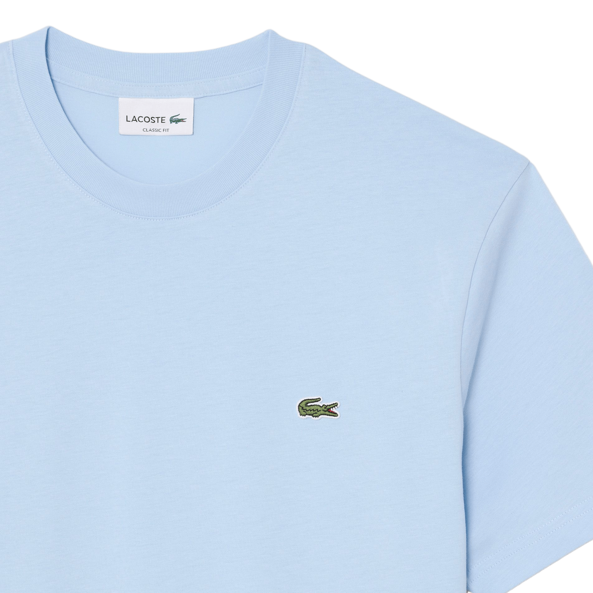Einfarbiges T-Shirt mit Baumwolllogo LACOSTE Blau