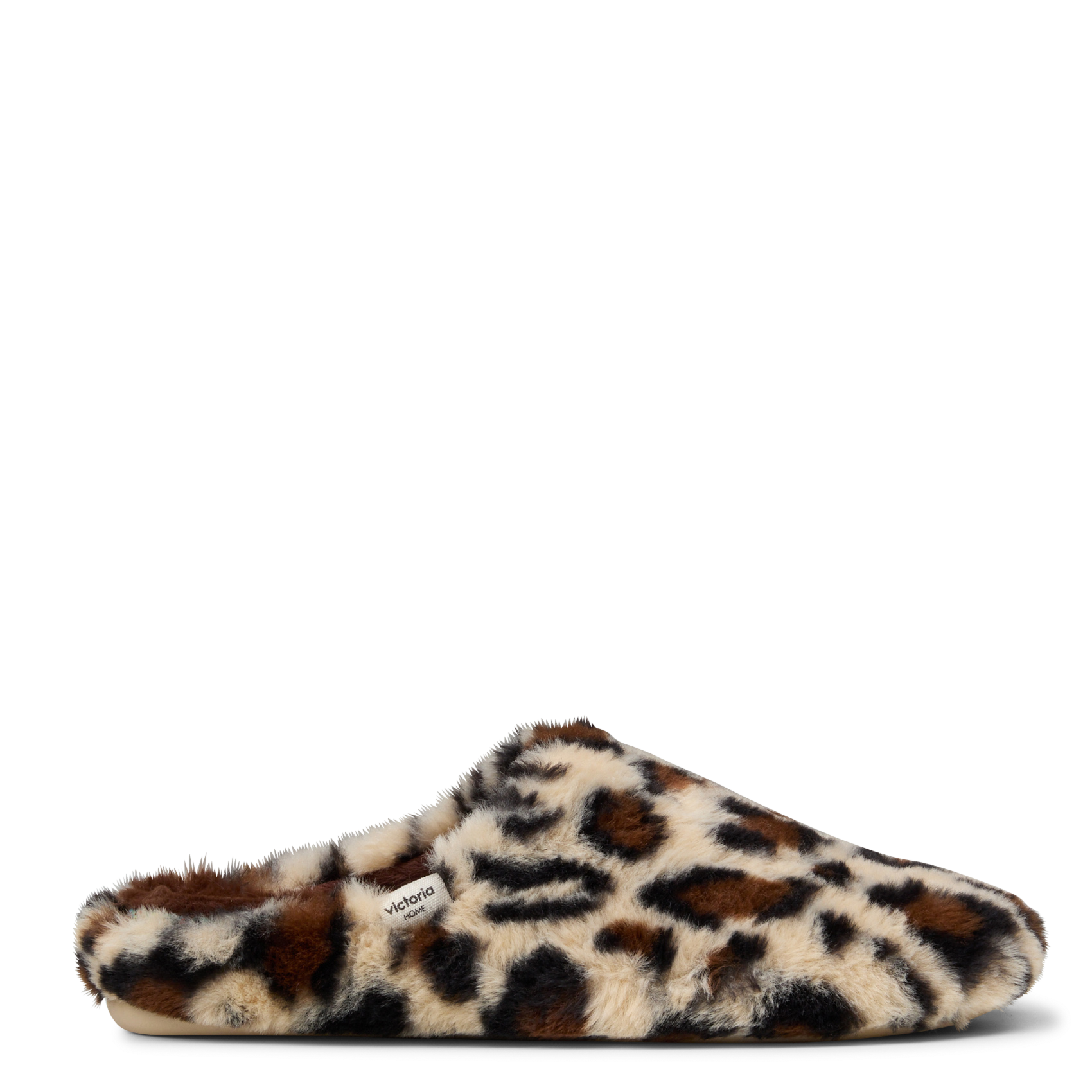 Chaussons en imprimé léopard VICTORIA Beige