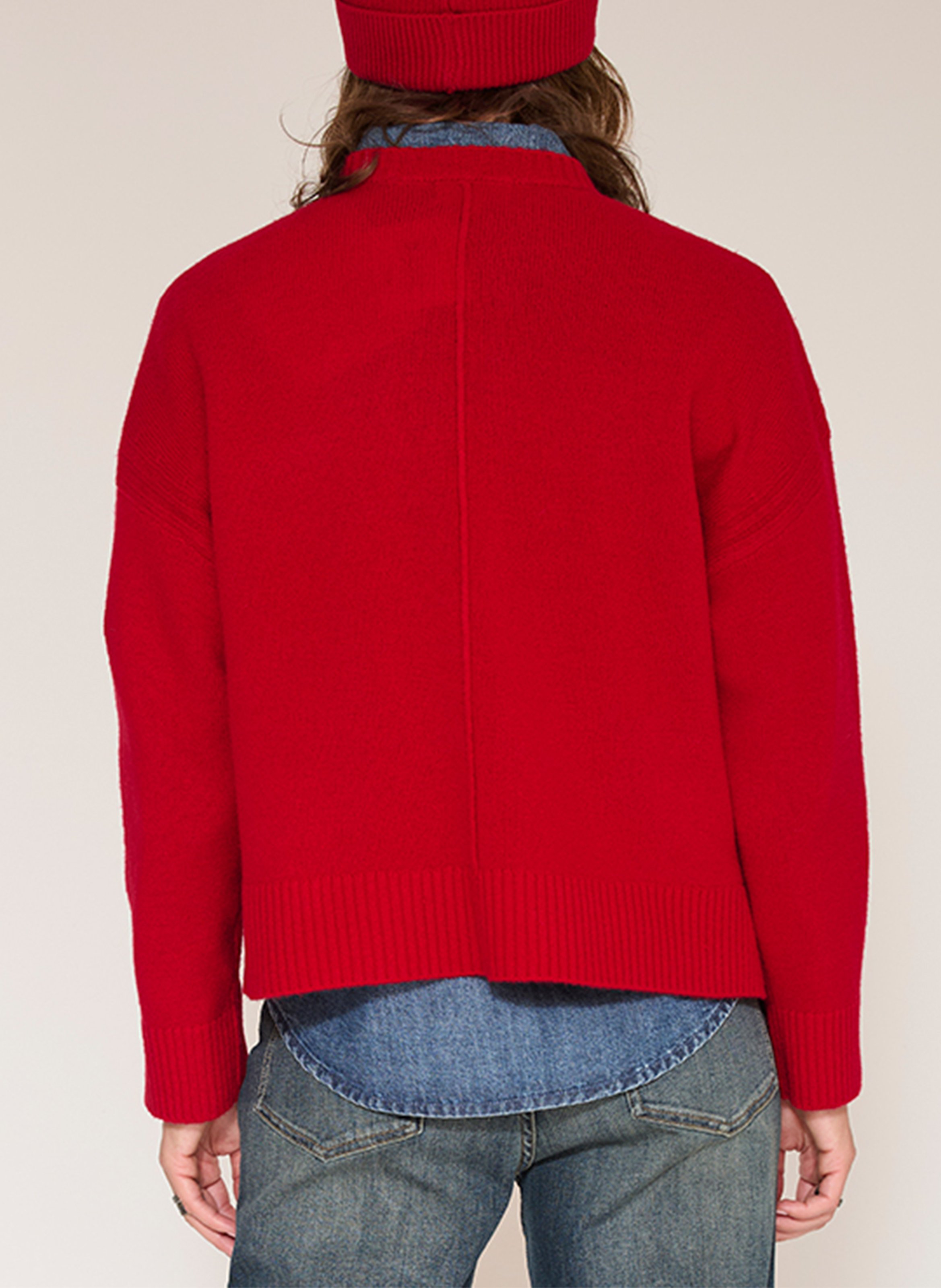 Pull ample col rond en laine | Rouge MKT Femme
