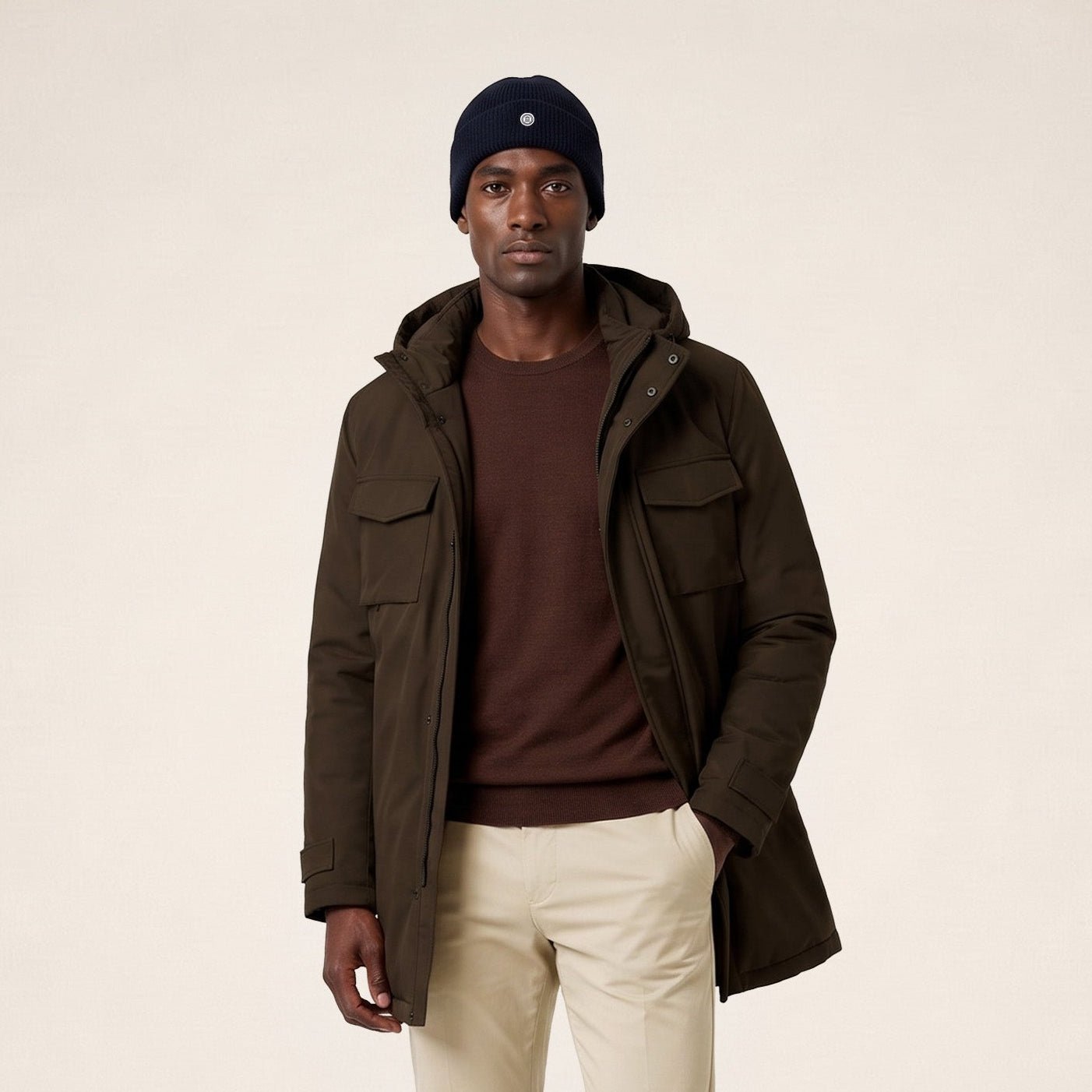 Brownie brown laurent parka SERGE BLANCO Brown