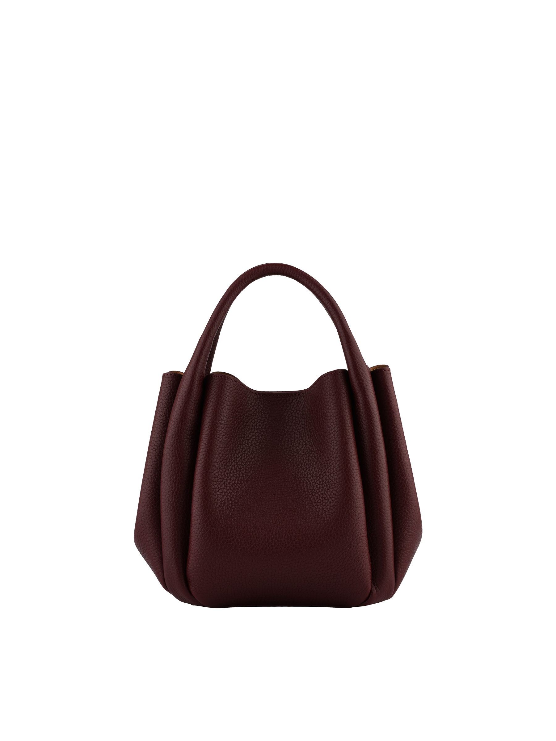 Calfskin leather handbag POURCHET Red