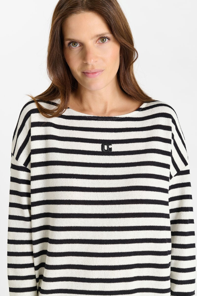 Round-neck sweater LE TEMPS DES CERISES White
