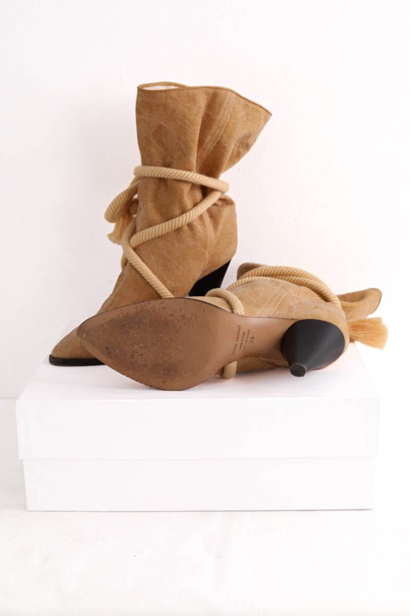 Lace-up ankle boots ISABEL MARANT - Seconde Main Yellow