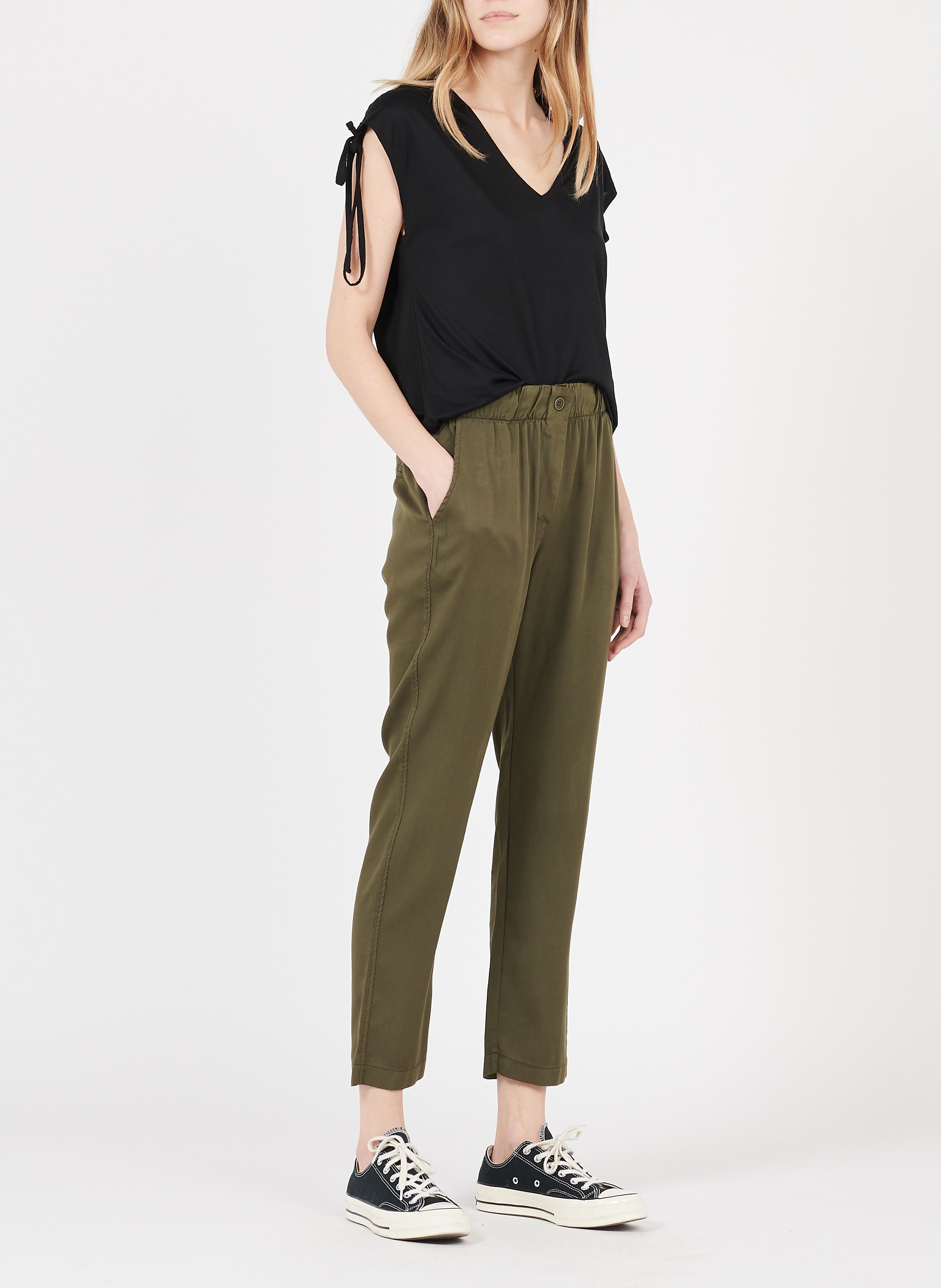 Pantalon droit 7/8ème LA FEE MARABOUTEE Vert