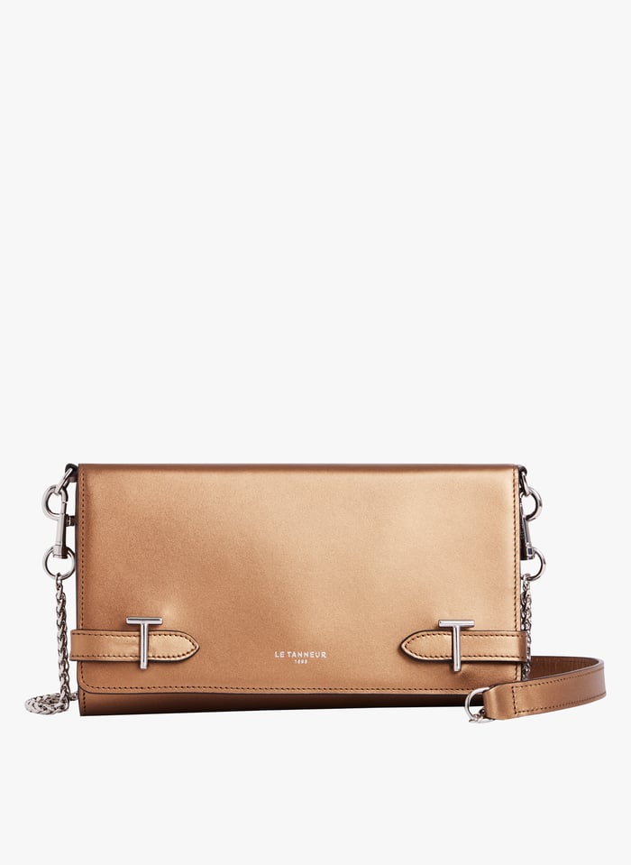 Pochette En Cuir Lisse M tallis Emilie Bronze Le Tanneur Femme