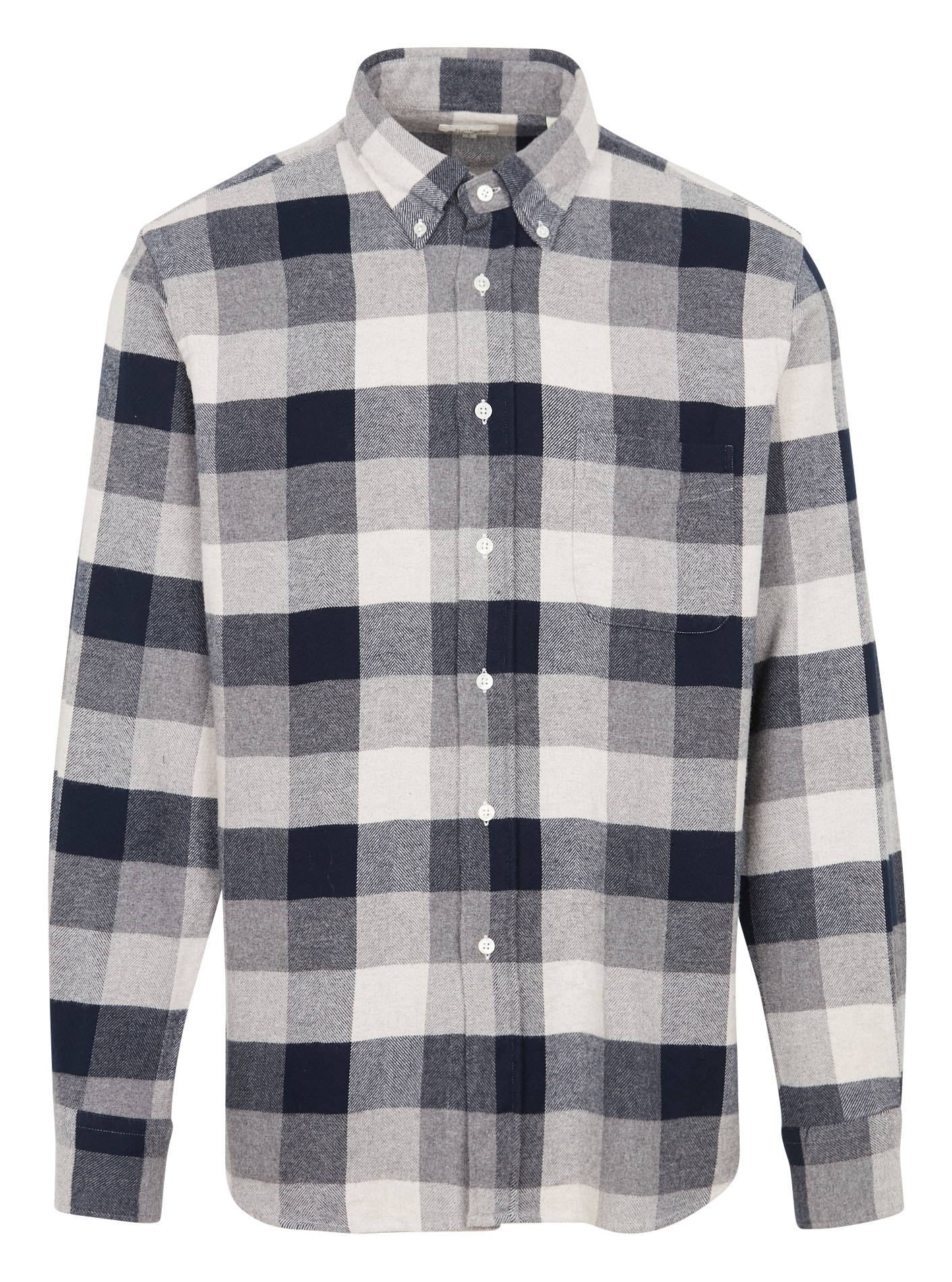 Chemise droite col classique à carreaux en coton HARTFORD Bleu