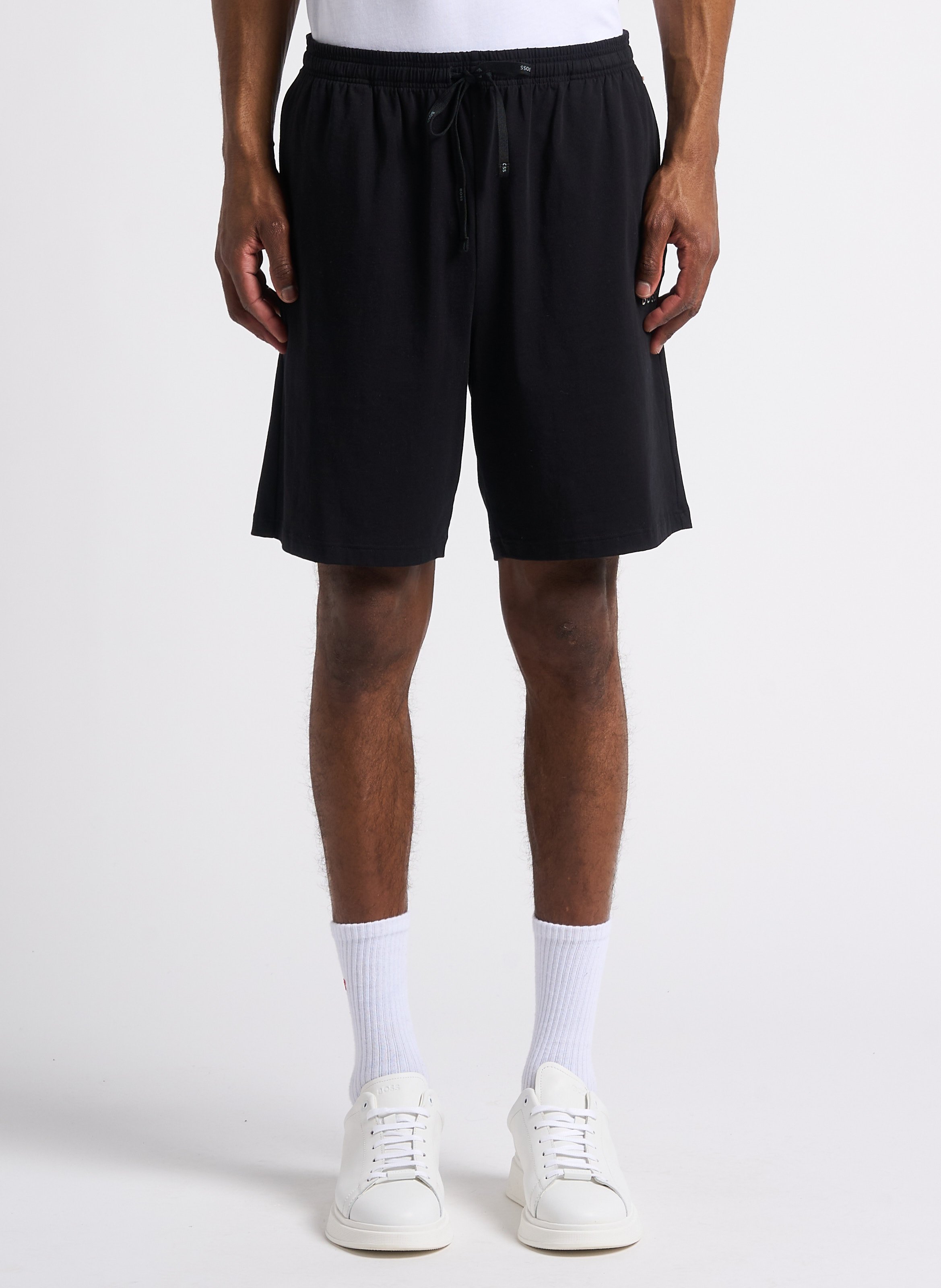 Cotton-blend pajama shorts BOSS