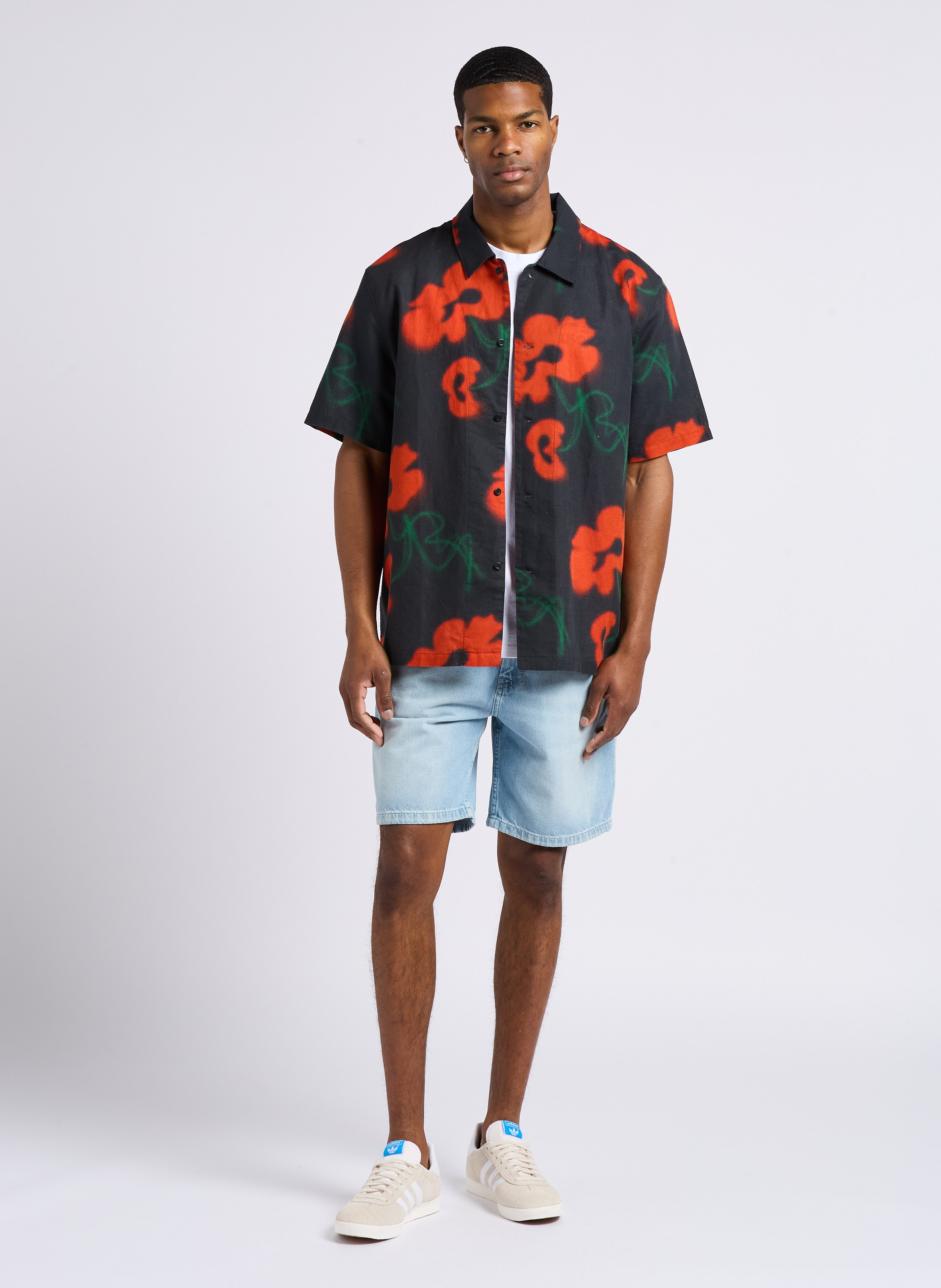 Short droit en coton EDWIN Bleu