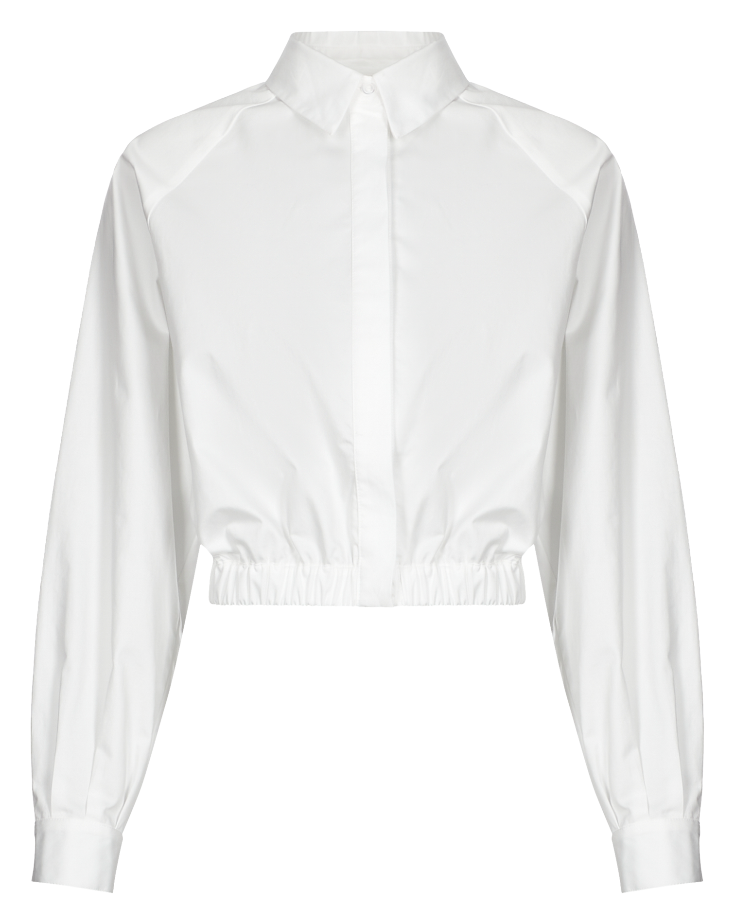 Cropped cotton shirt SAISON 1865 White