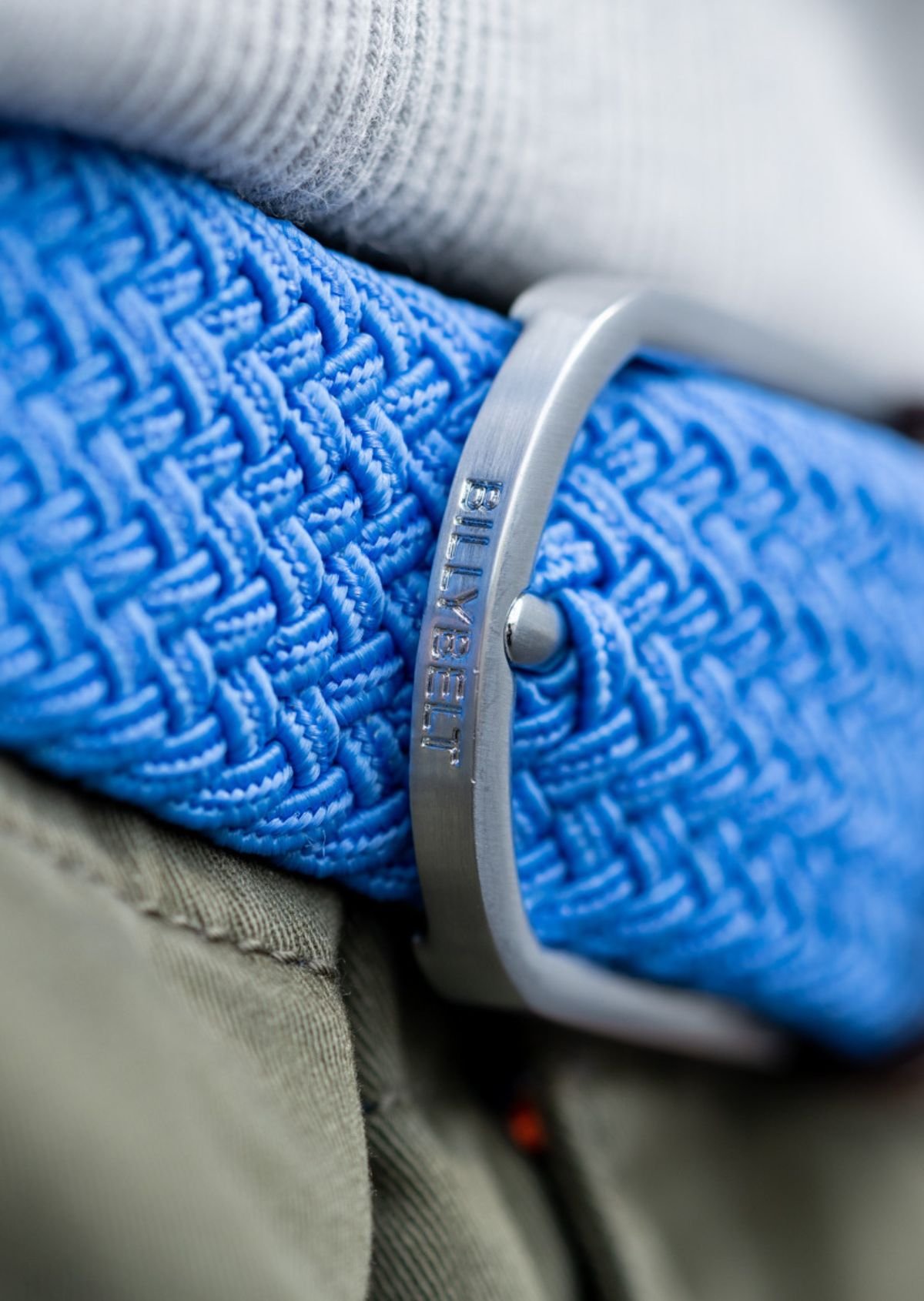 Solid Elastic Braided Belt BILLYBELT Blue