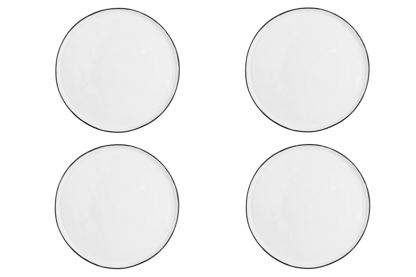 Pure plate ø27.5cm - 4 pieces - snow white BJORN White