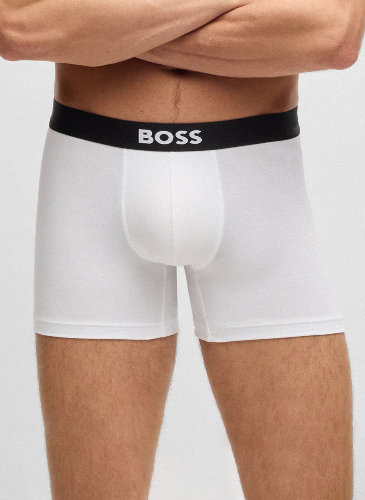 Pack of three cotton trunks BOSS White