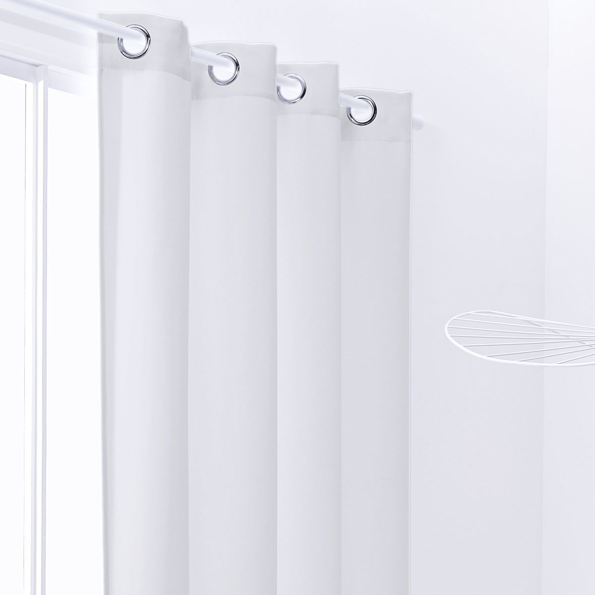 Plain blackout curtain with eyelets TODAY LINGE DE MAISON White