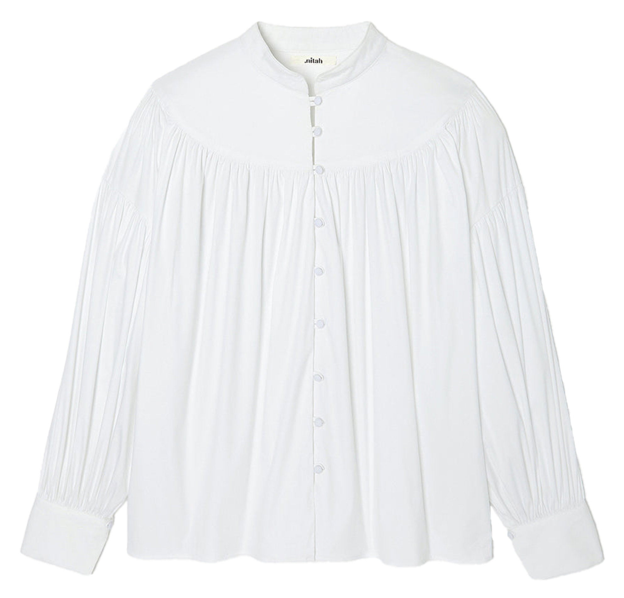 Straight cotton blouse NITAH White