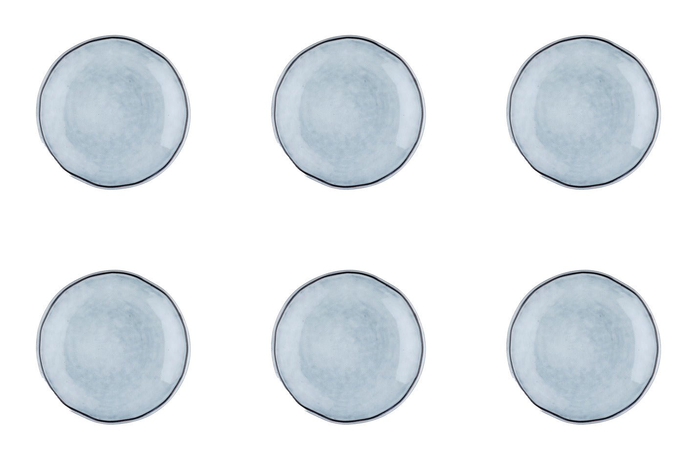 Cloud plate ø16cm - 6 pieces - stormy grey BJORN Grey