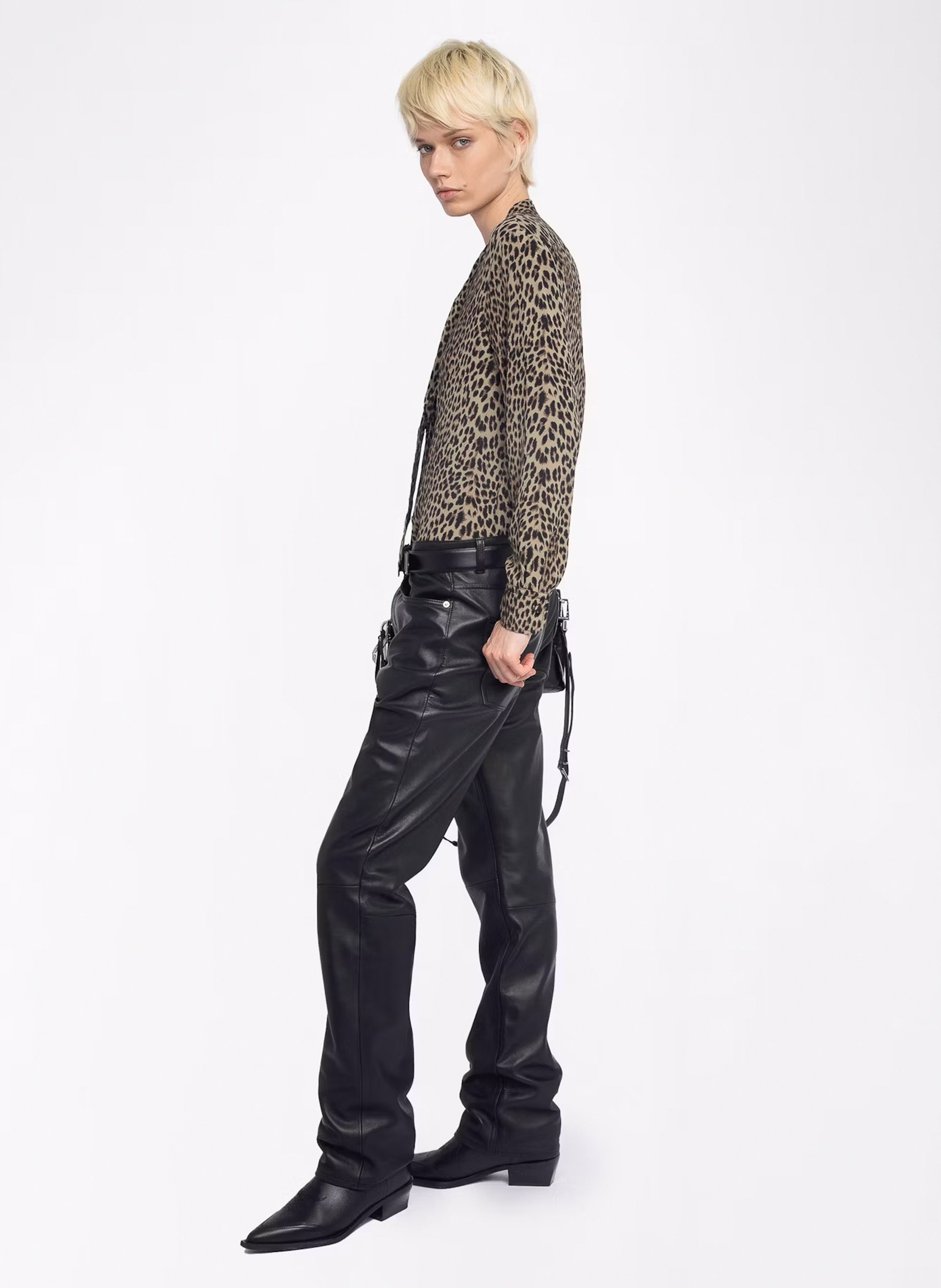 Chemise en satin imprimé ZADIG&VOLTAIRE Vert