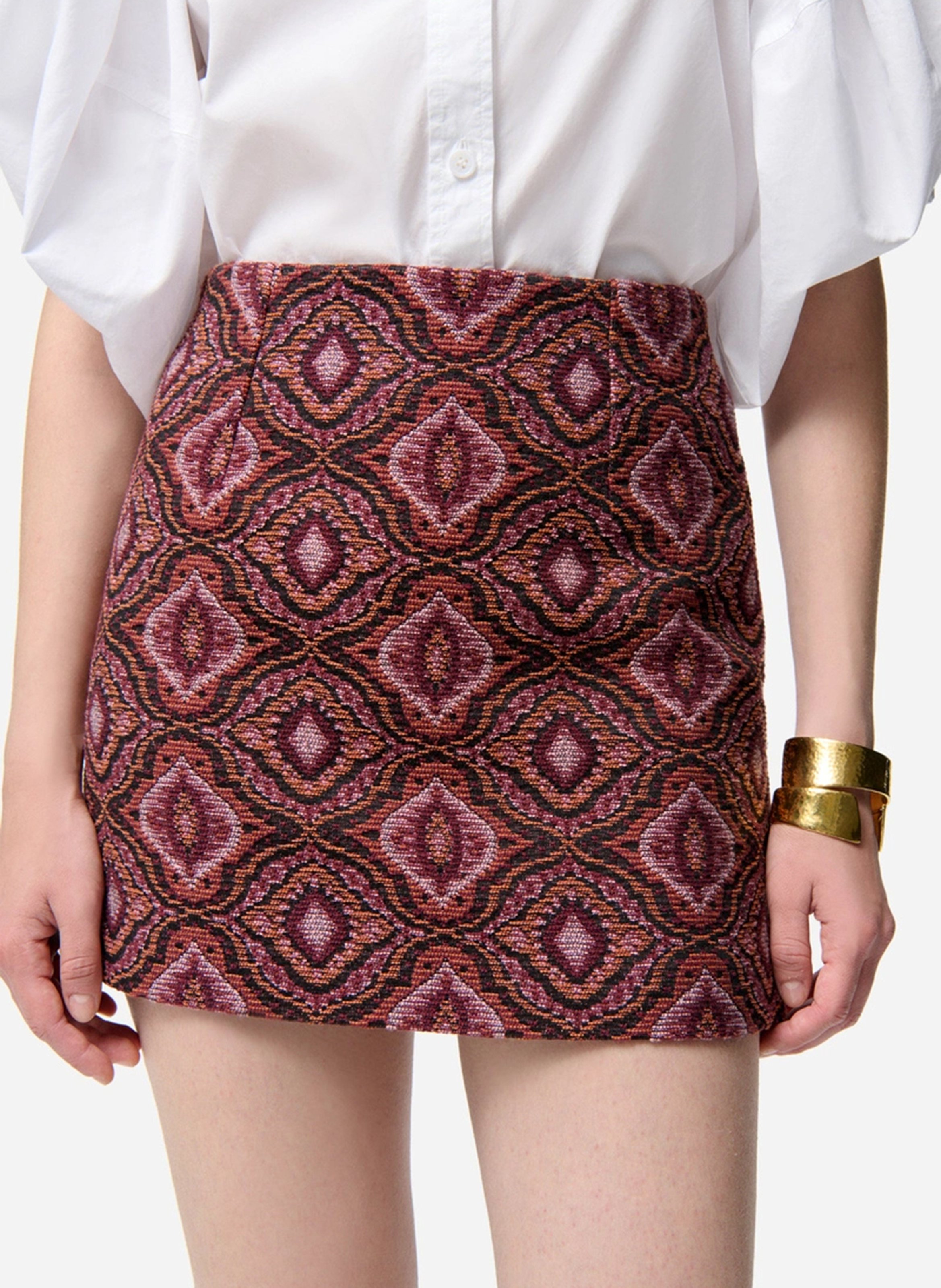 Jupe courte en coton mélangé VANESSA BRUNO Multicolore