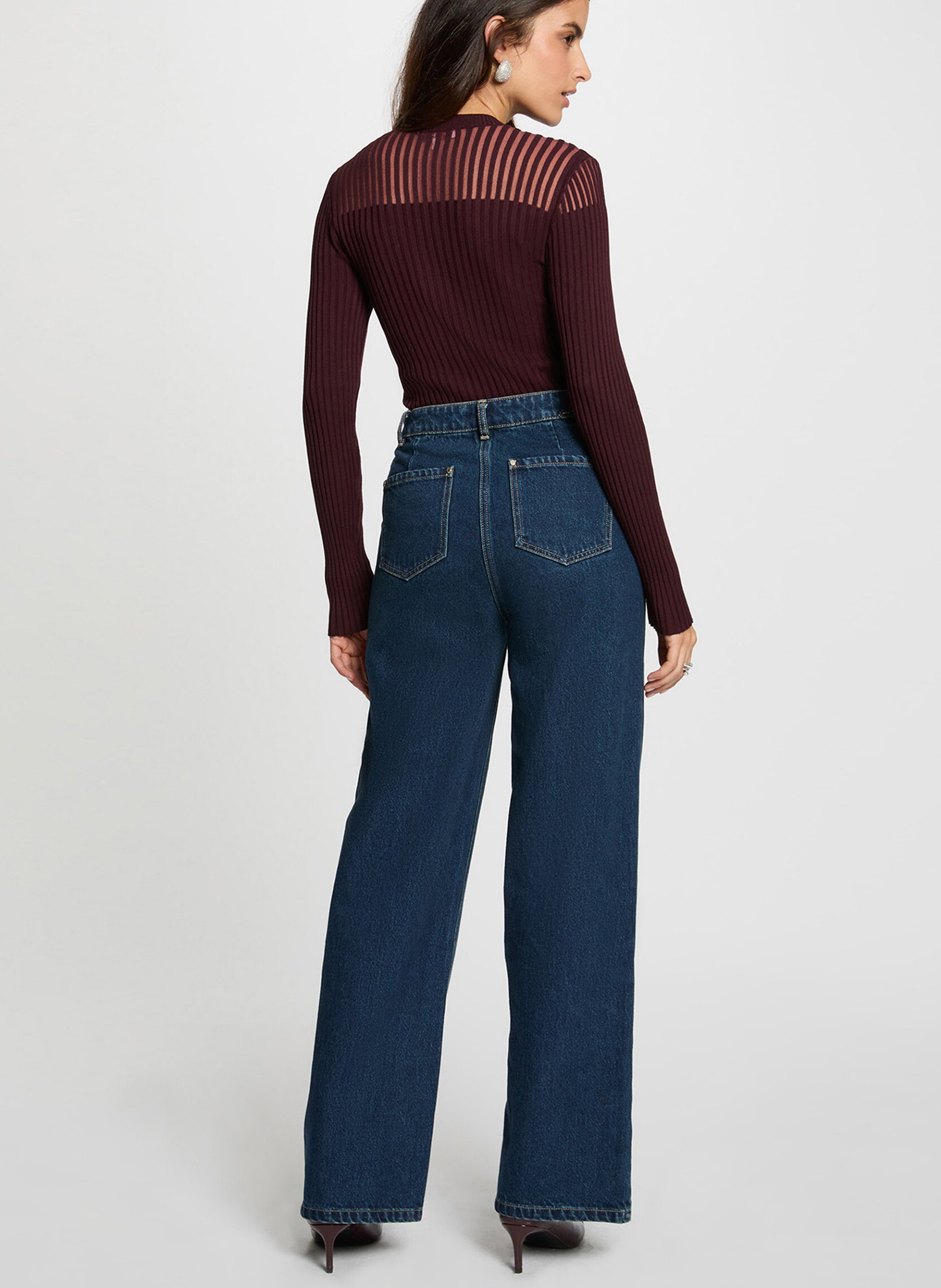 High-neck sweater MORGAN Purple