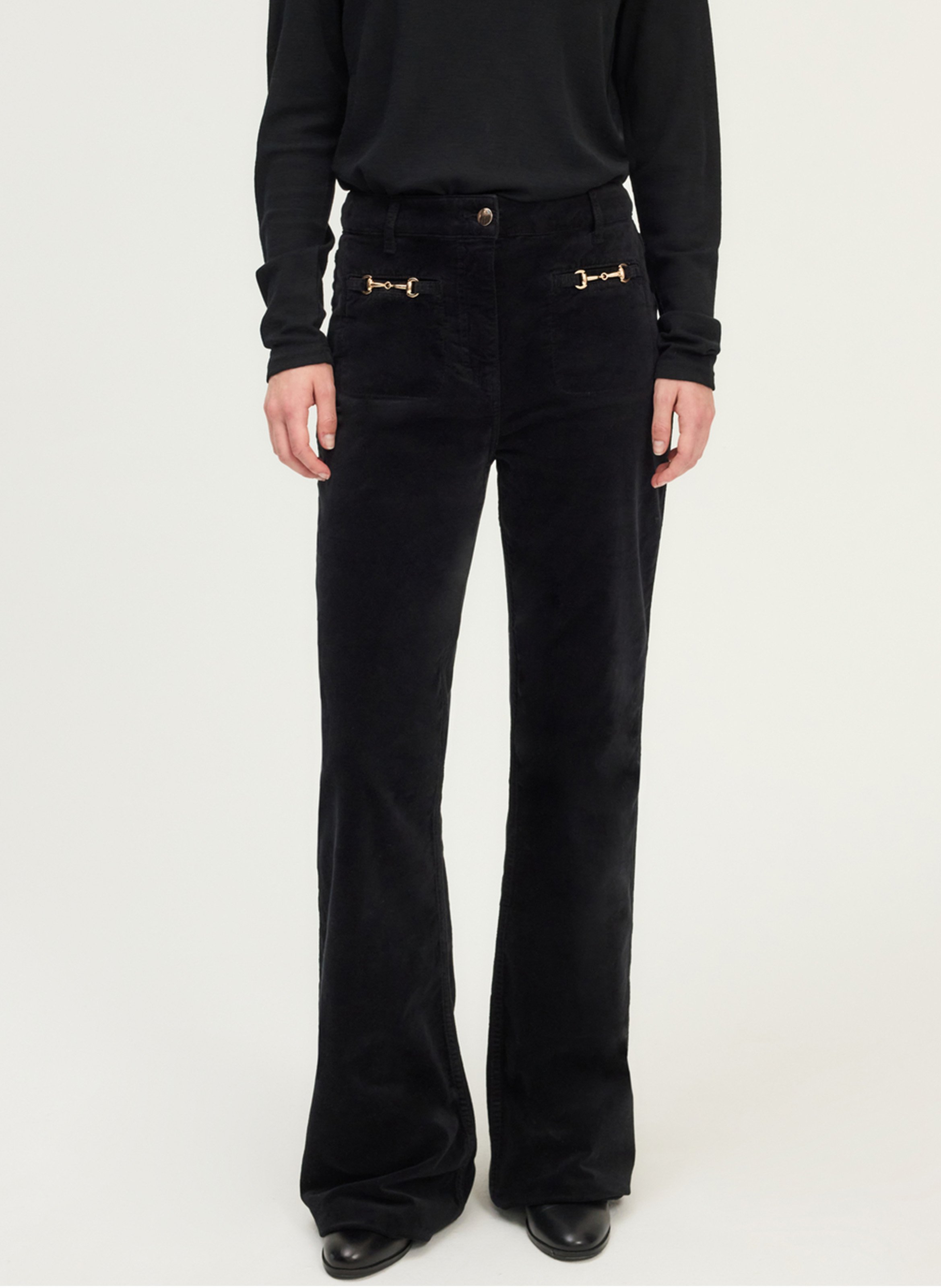 Flared velvet pants PABLO